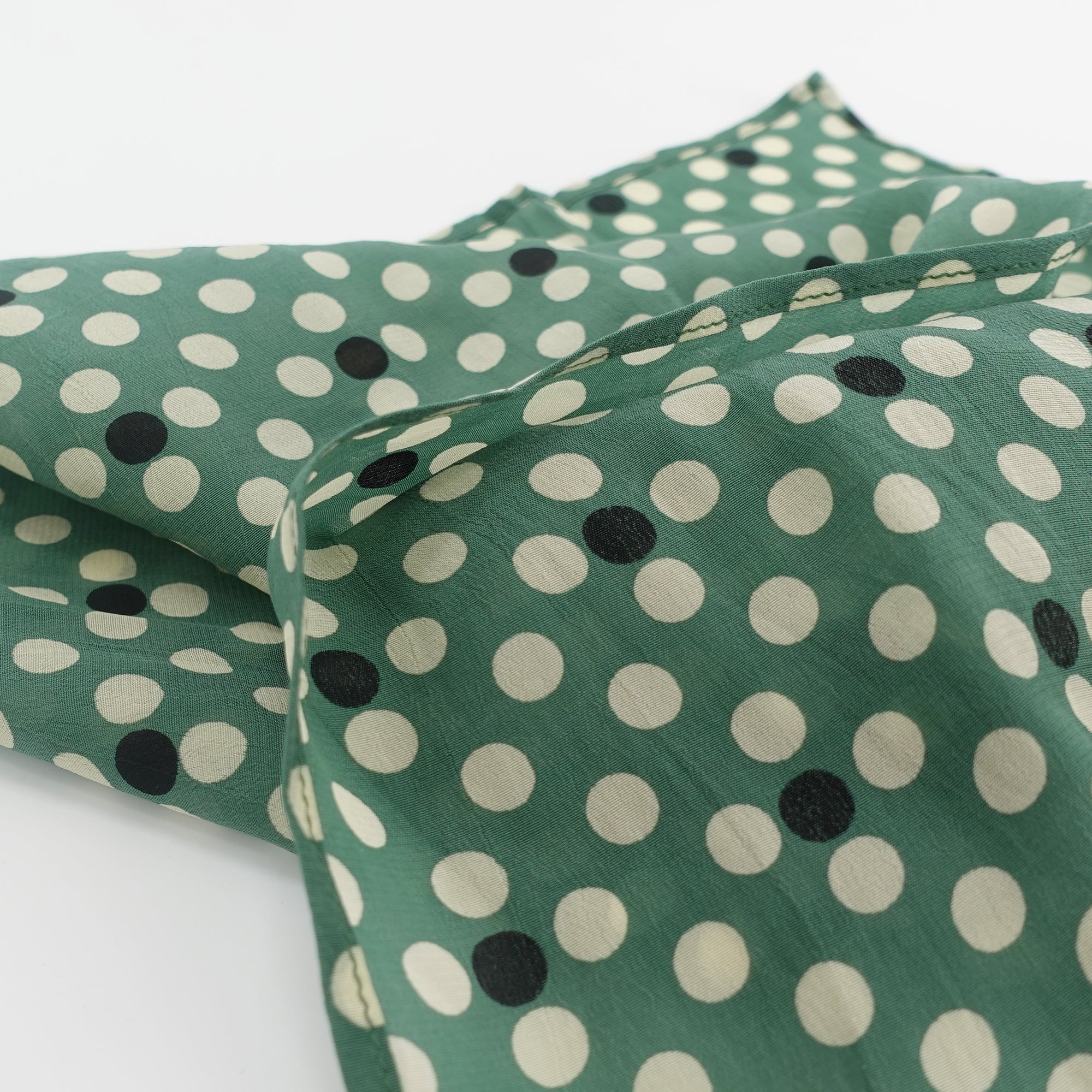 Girls Green Dots Scarf