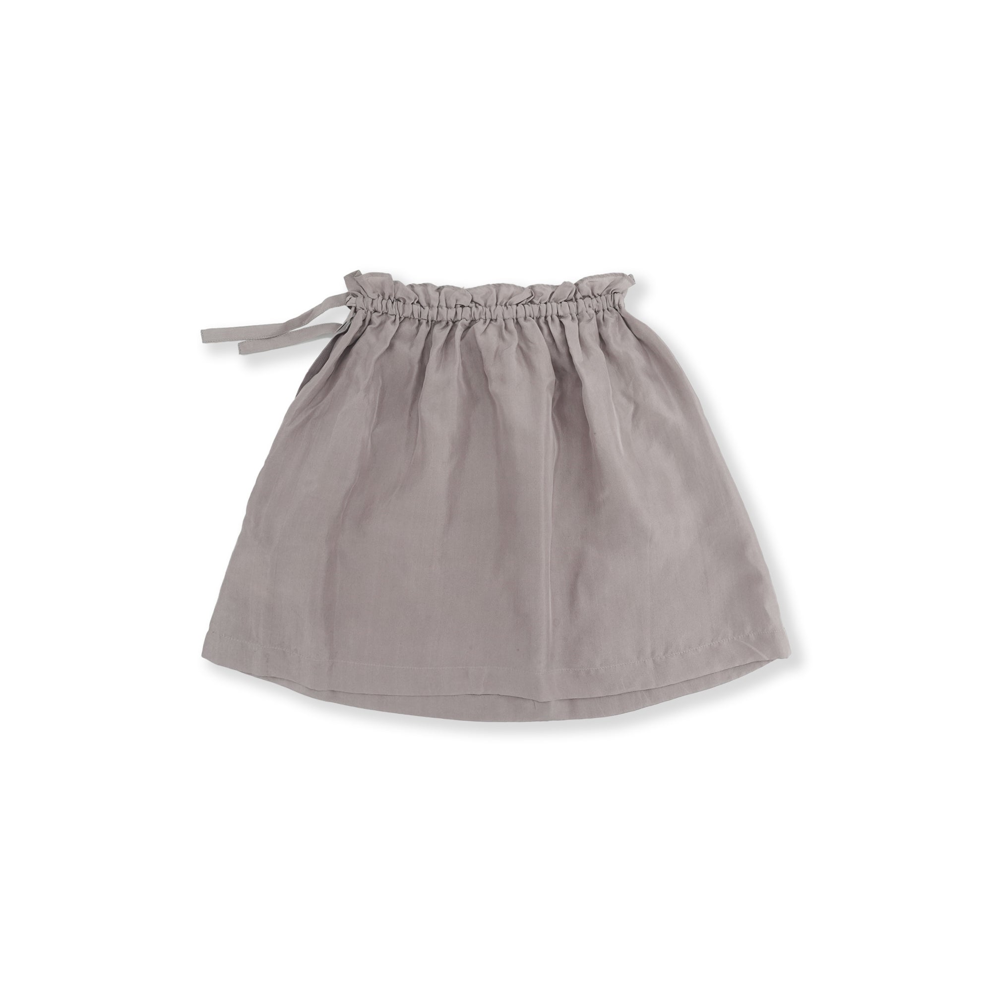 Girls Light Grey Silk Skirt