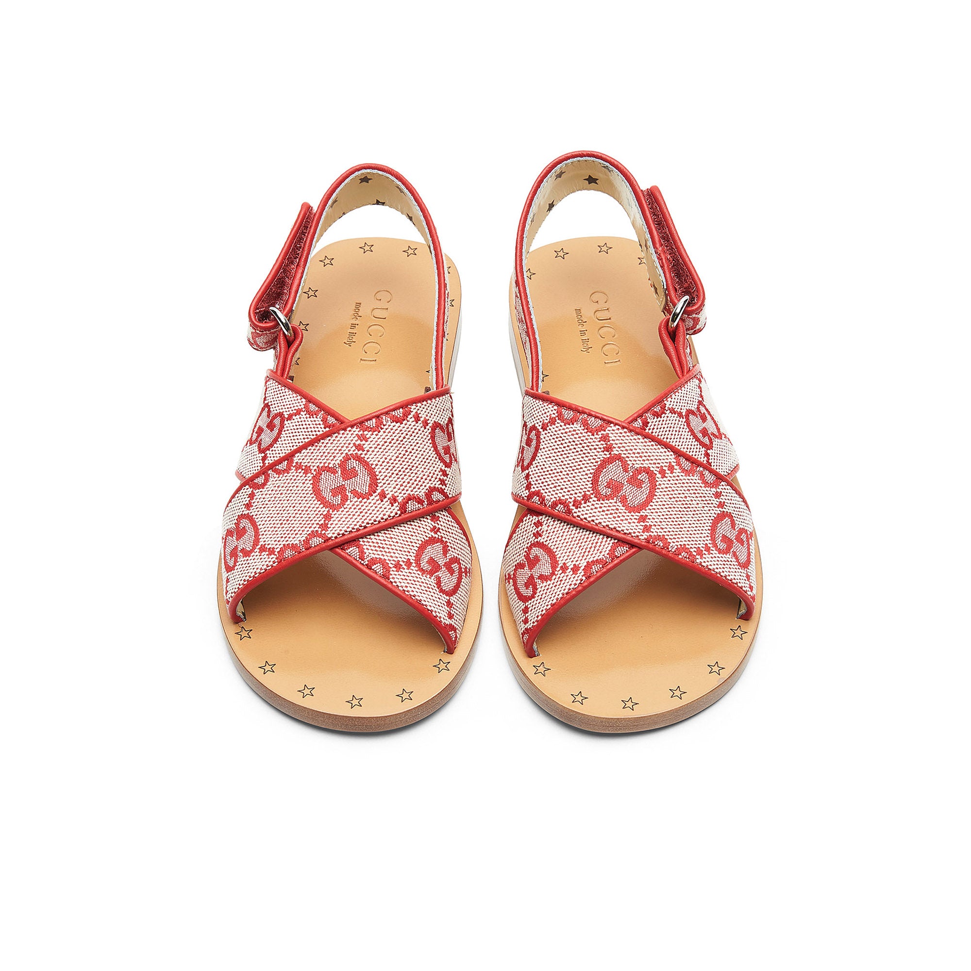 Girls Red Logo Sandals
