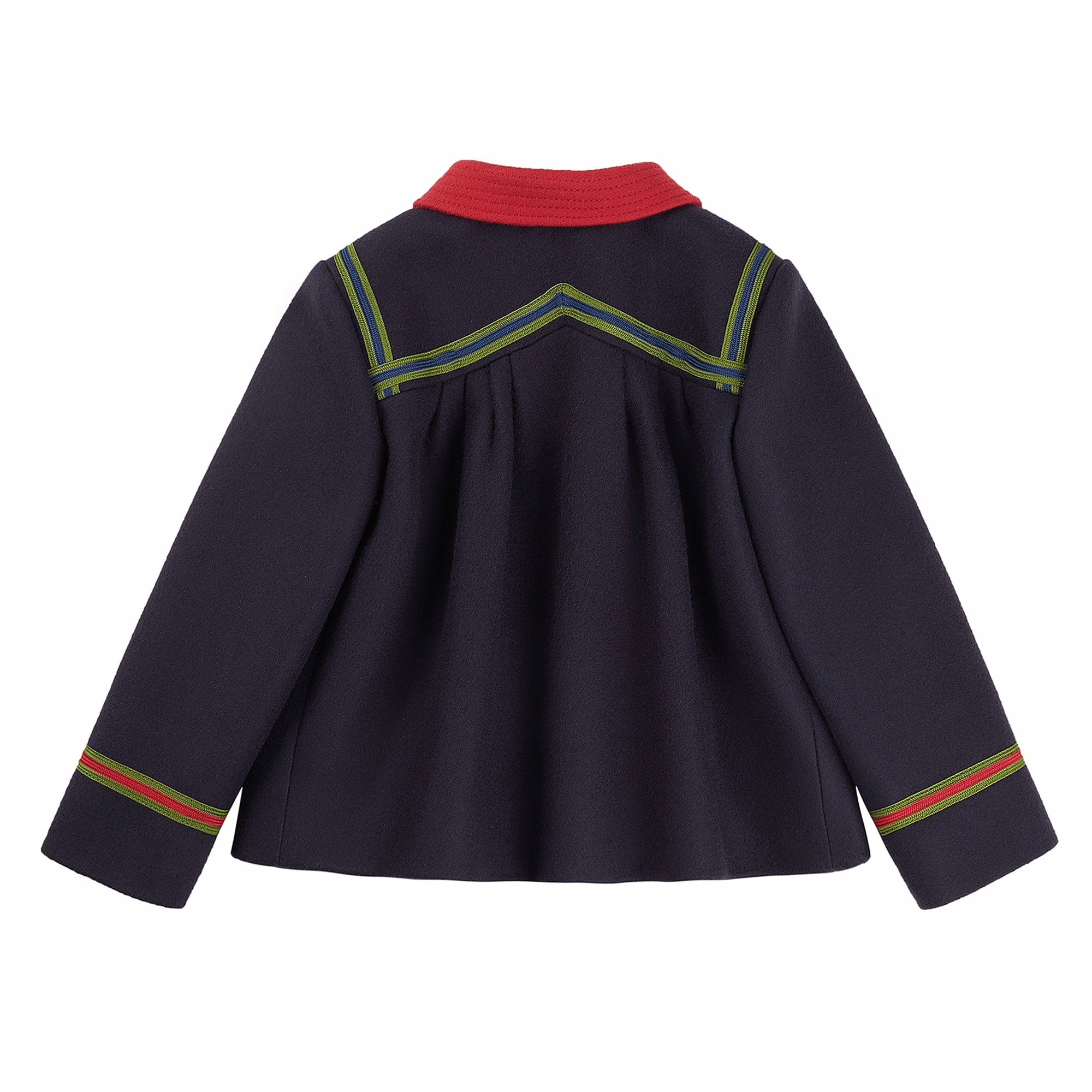 Baby Girls Blue Wool Coat