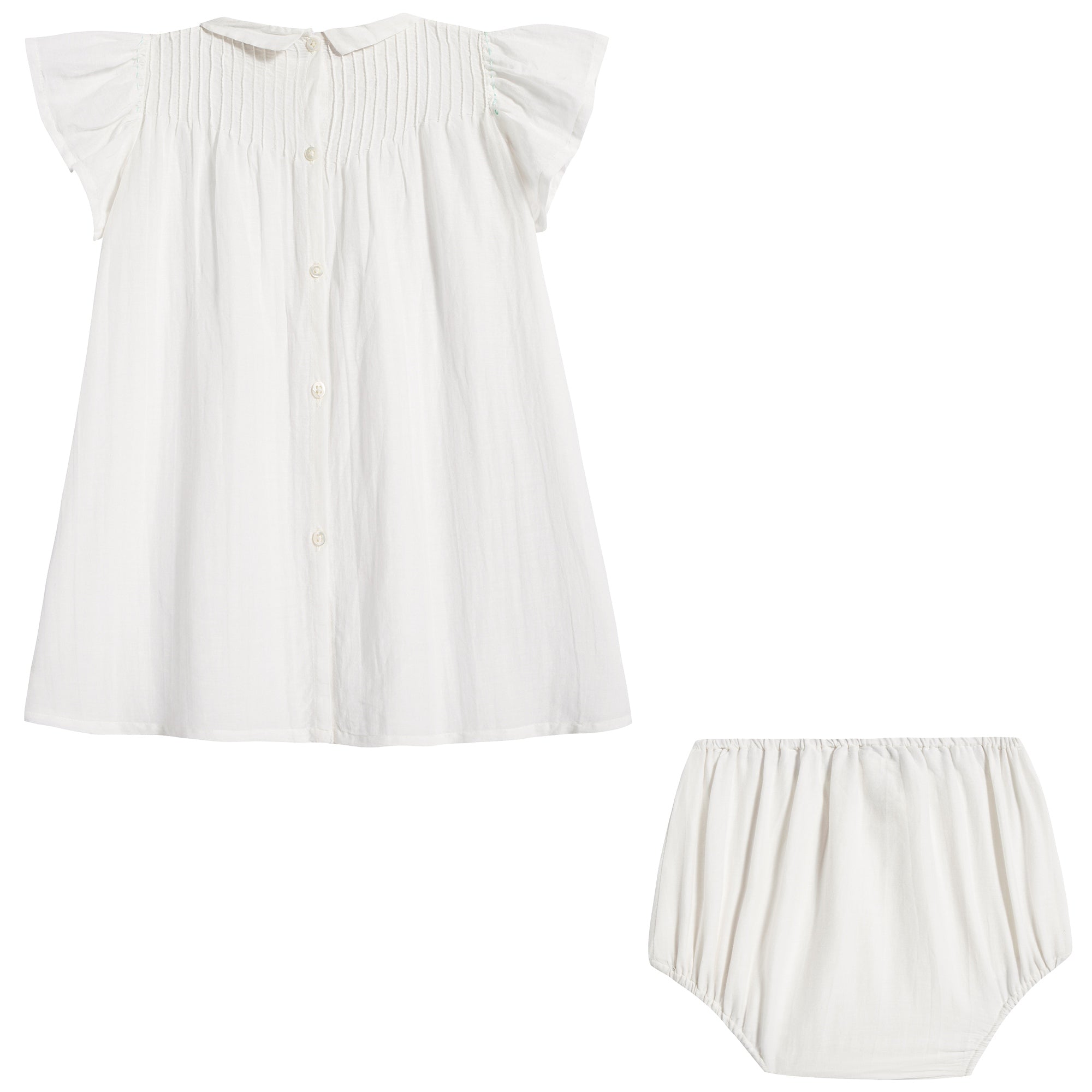 Baby Girls White Cotton Dress