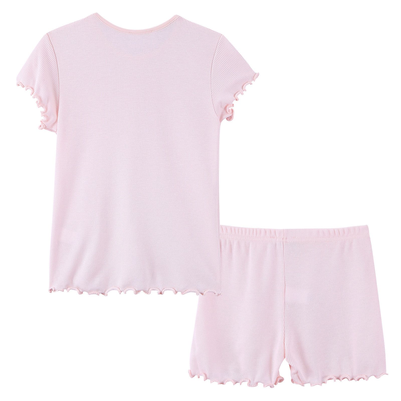 Girls Light Pink Top&Bottom Pyjama - CÉMAROSE | Children's Fashion Store - 2