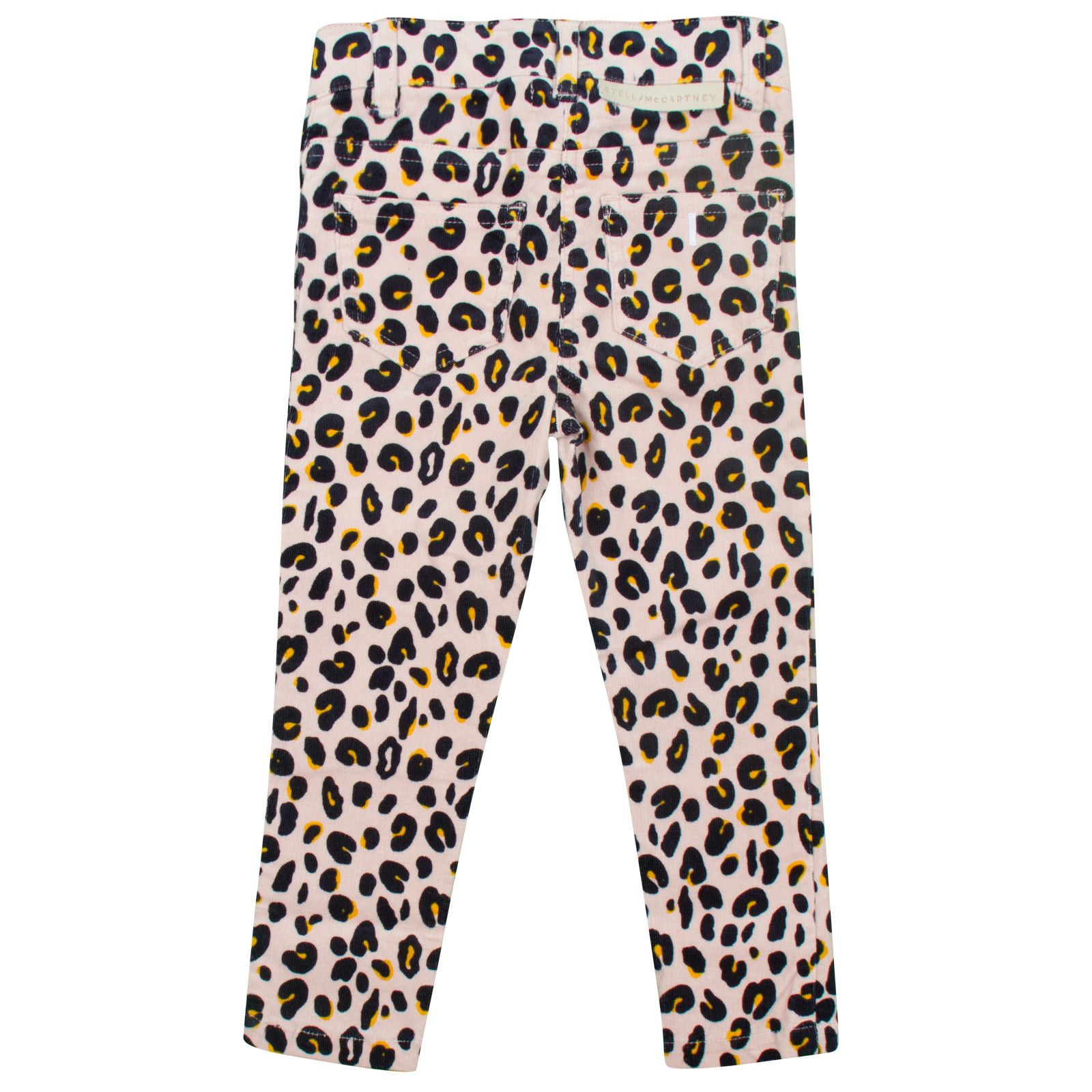 Nina Girls Pink Organic Black&Yellow Leopard Printed Jeans - CÉMAROSE | Children's Fashion Store - 2