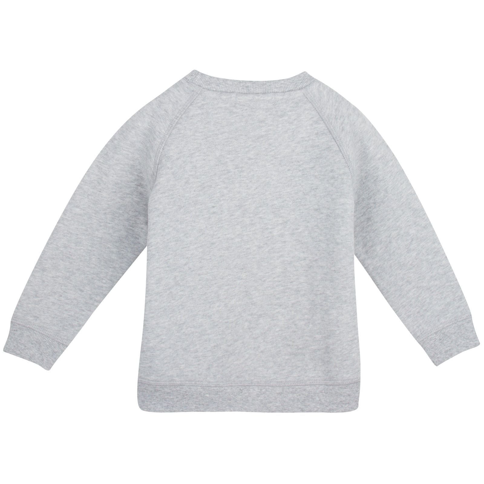 Betty Girls Grey Sweatshirt With Star Print Logo - CÉMAROSE | Children's Fashion Store - 2