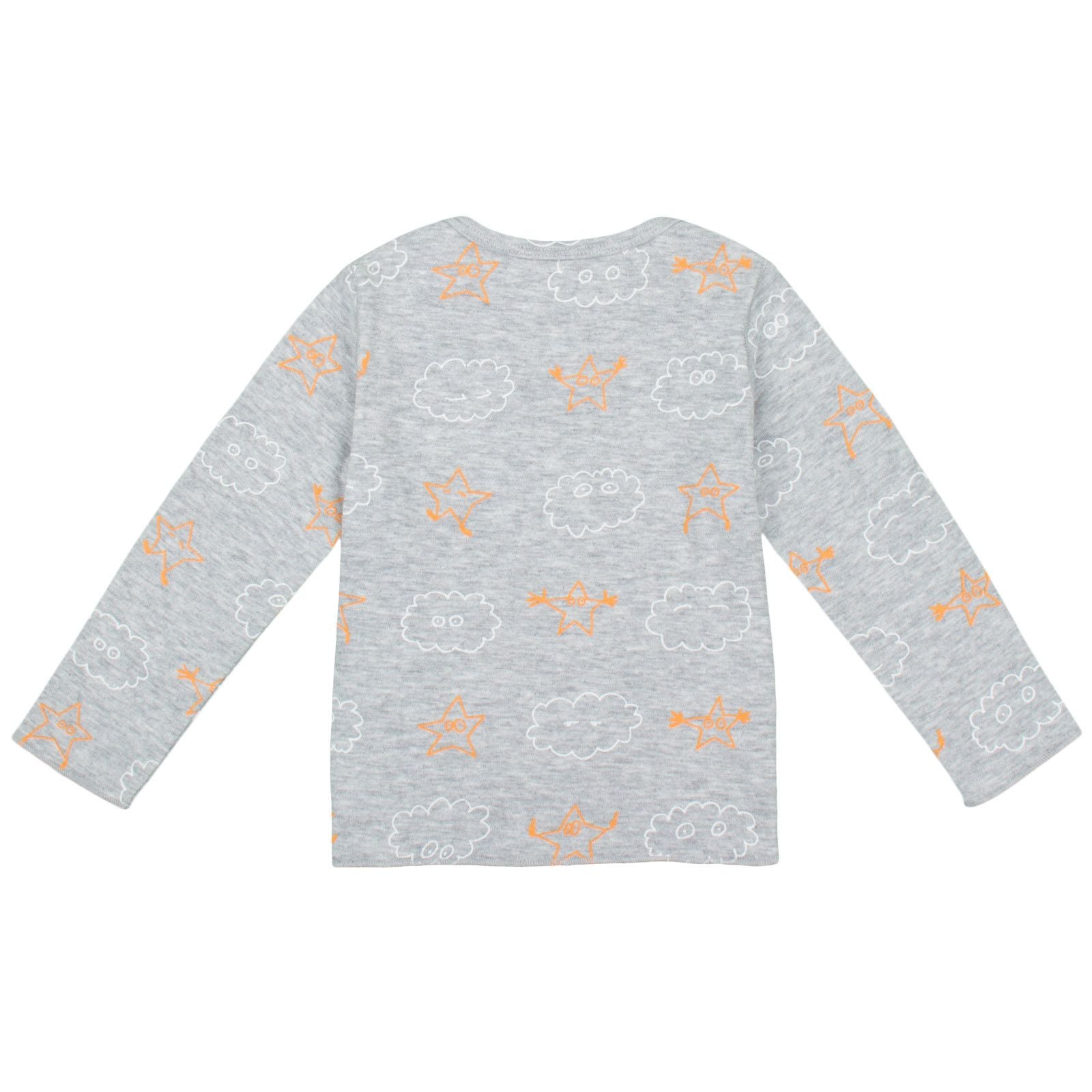 Buster/Feather Baby Grey Stars&Clouds Printed Top&Trousers - CÉMAROSE | Children's Fashion Store - 2