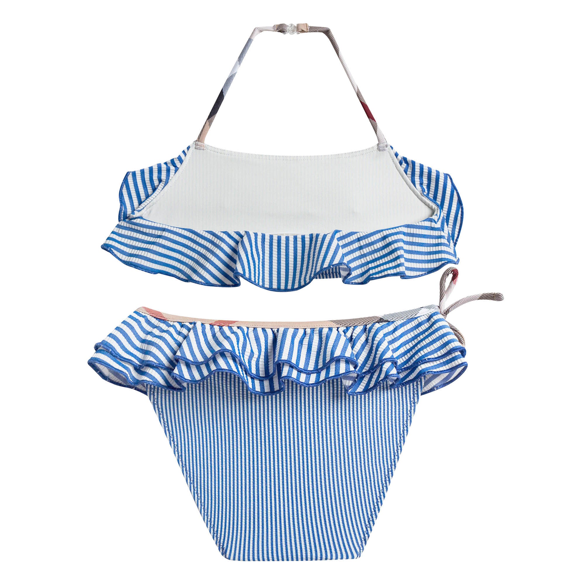 Girls Blue Striped Bikini