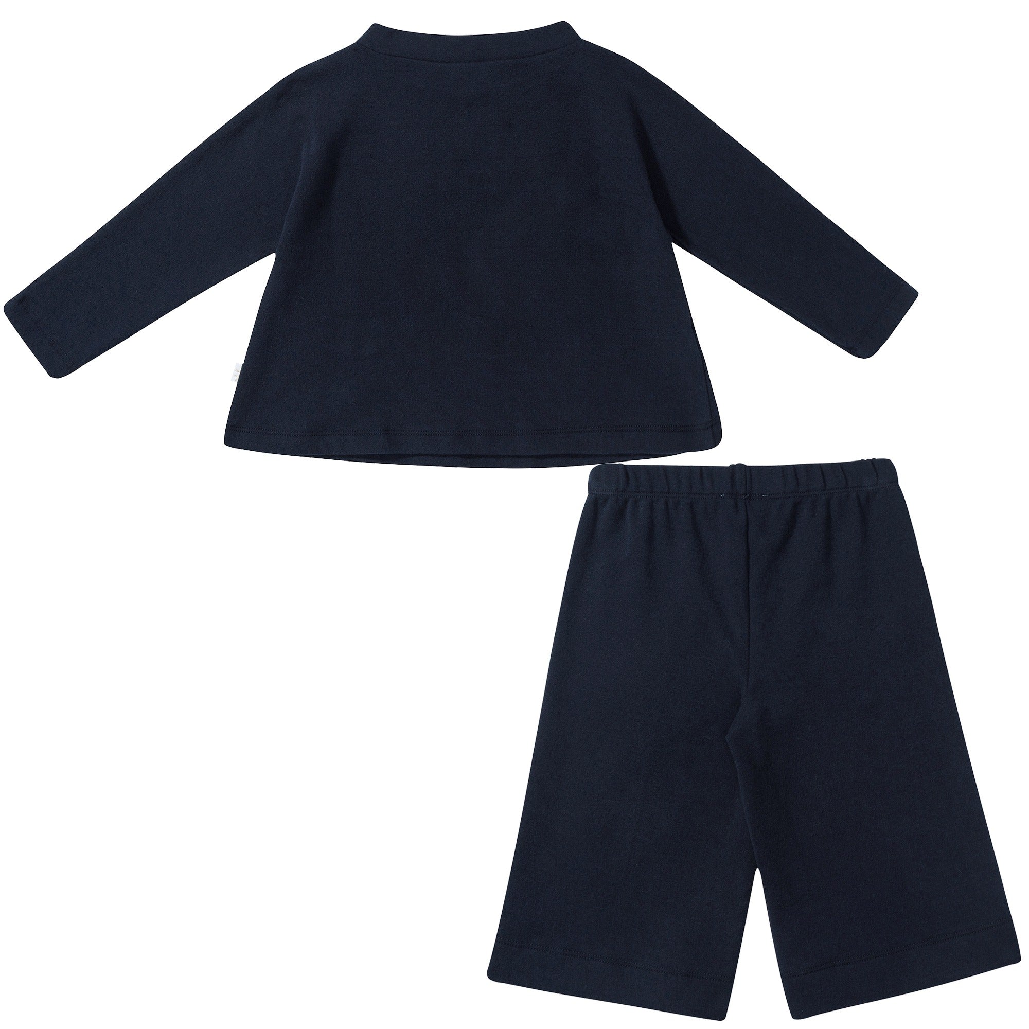 Girls Navy Blue Cotton Two Piece Sets