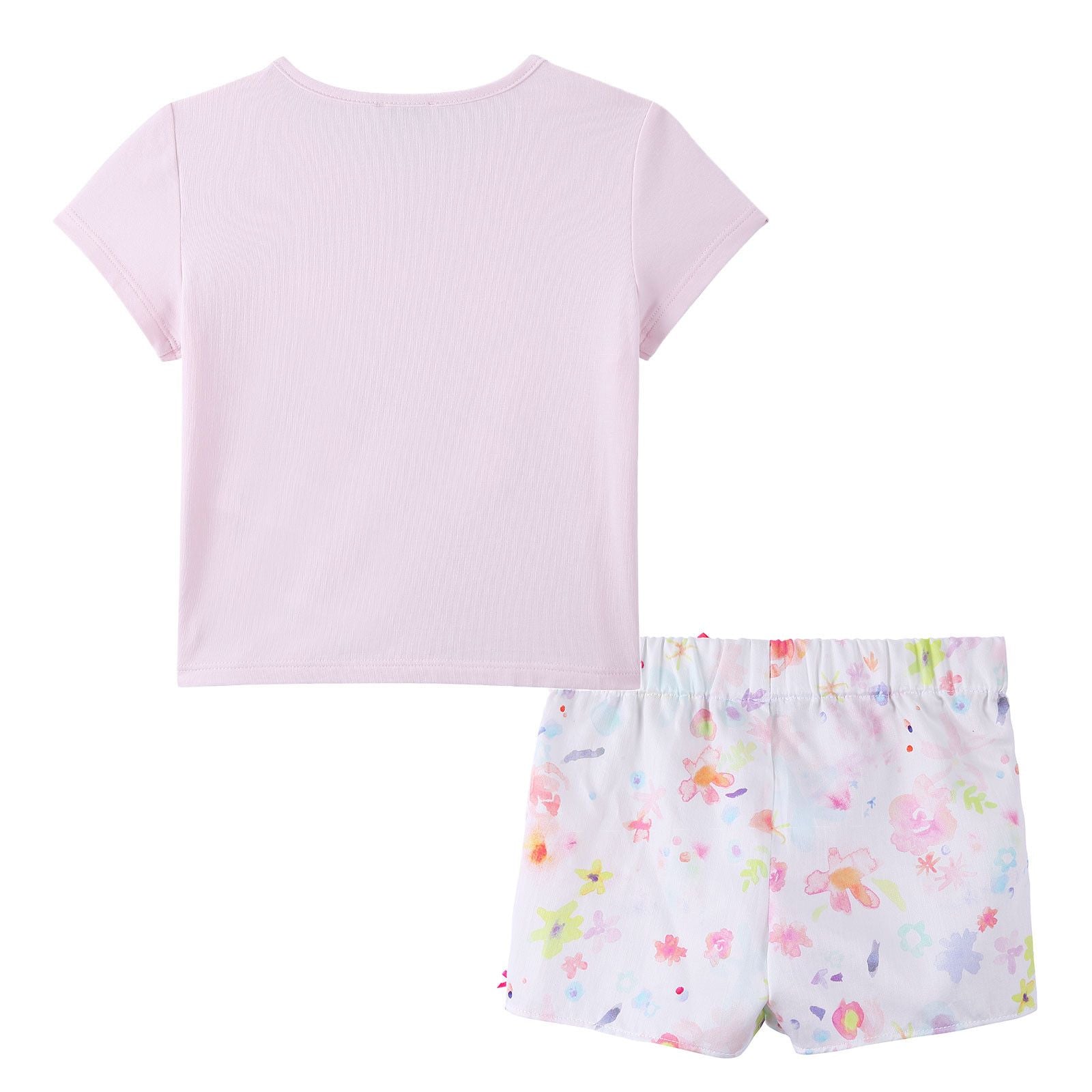 Girls Pink Moon Printed Top & Multicolor Bottom 2 Pieces Pyjama - CÉMAROSE | Children's Fashion Store - 2