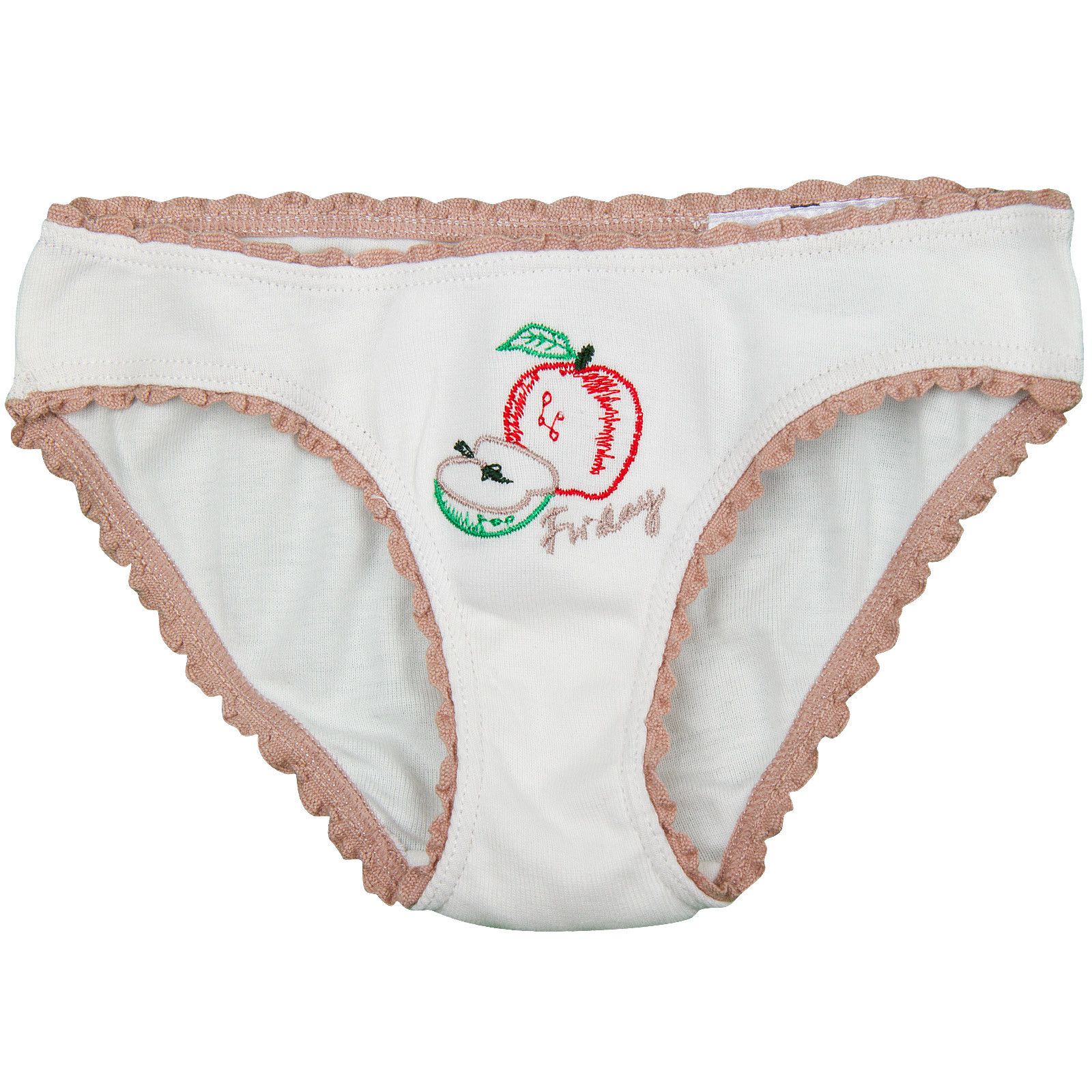 Peonie Girls 7 Pack White Organic Cotton Knickers Gift Set With Fruit Print - CÉMAROSE | Children's Fashion Store - 2