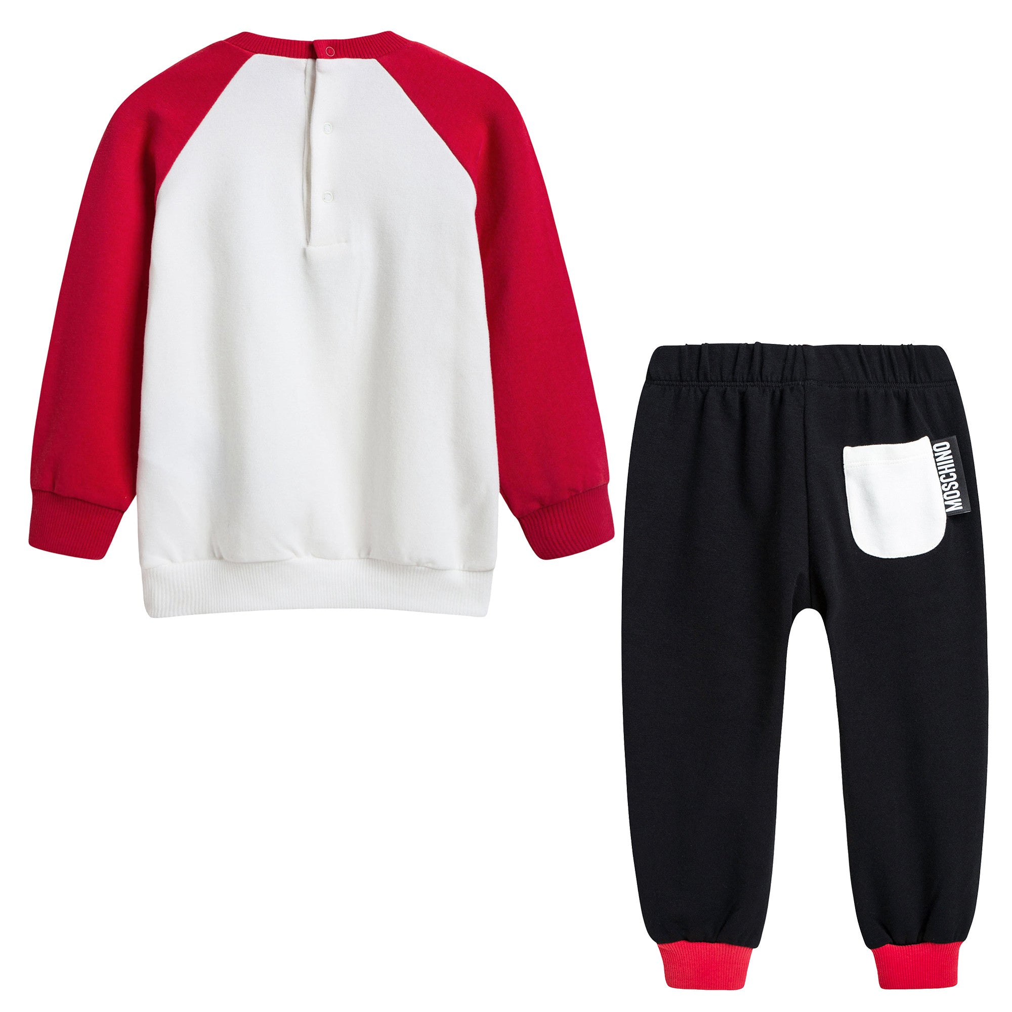 Baby White & Black Heart Tracksuit