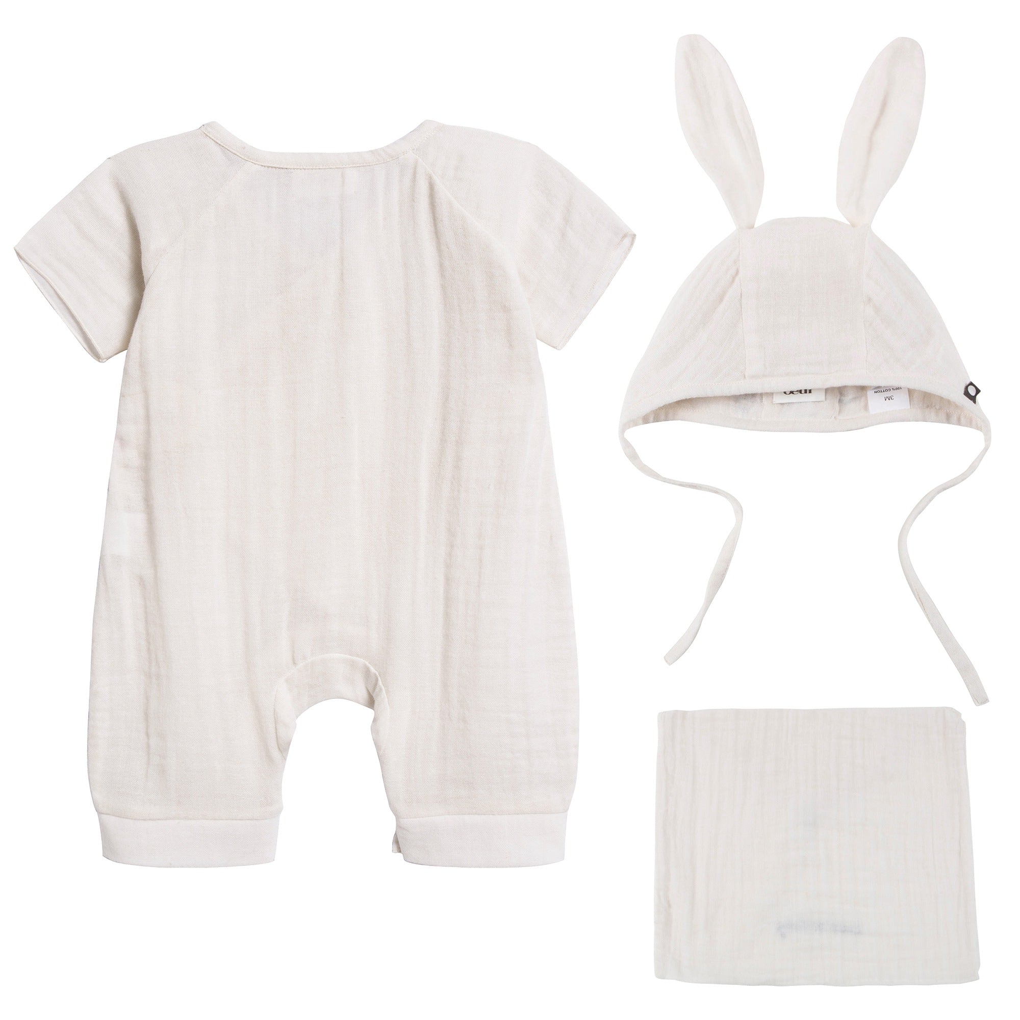 Baby White Cotton Baby Swaddle Set