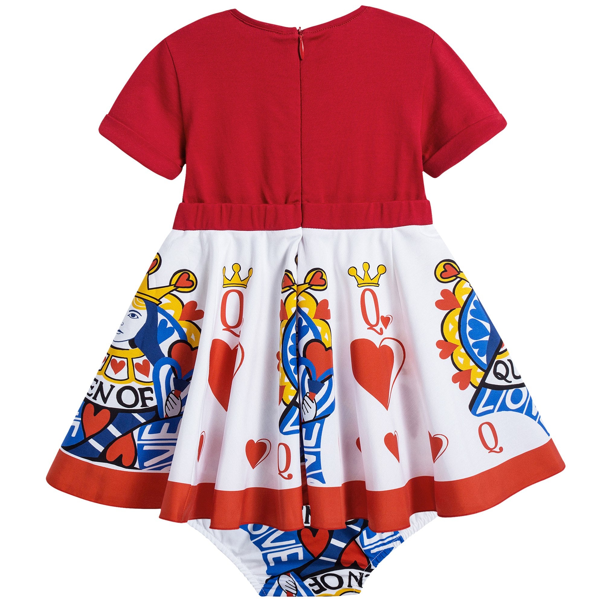 Baby Girls Red Queen of Hearts Cotton Dress