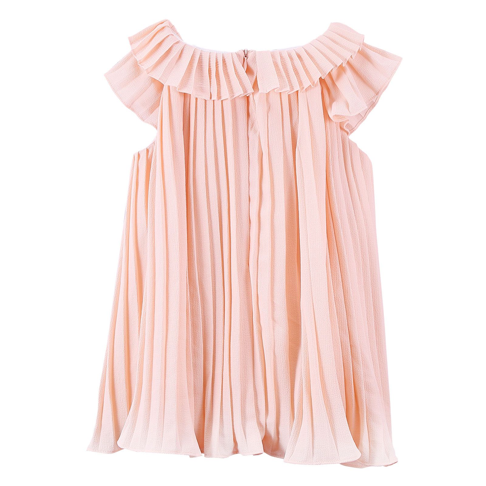 Girls Pink Sleeveles Pleated Dress - CÉMAROSE | Children's Fashion Store - 2