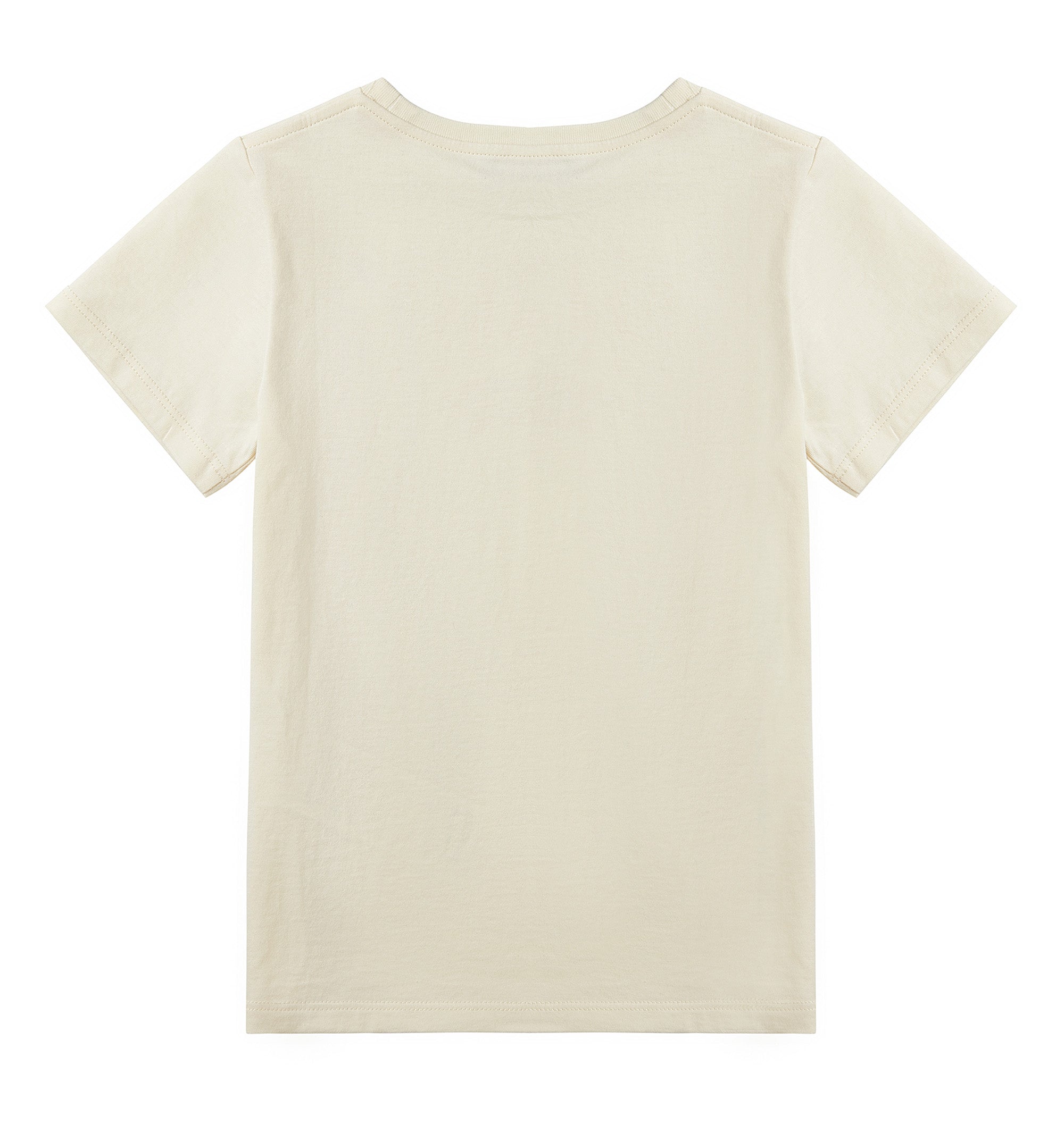 Girls Light Yellow Cotton T-shirt