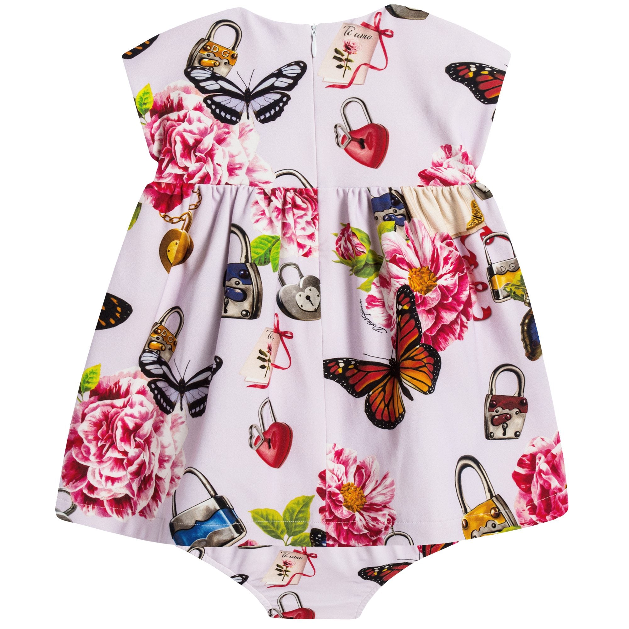 Baby Girls Purple Printed Dress
