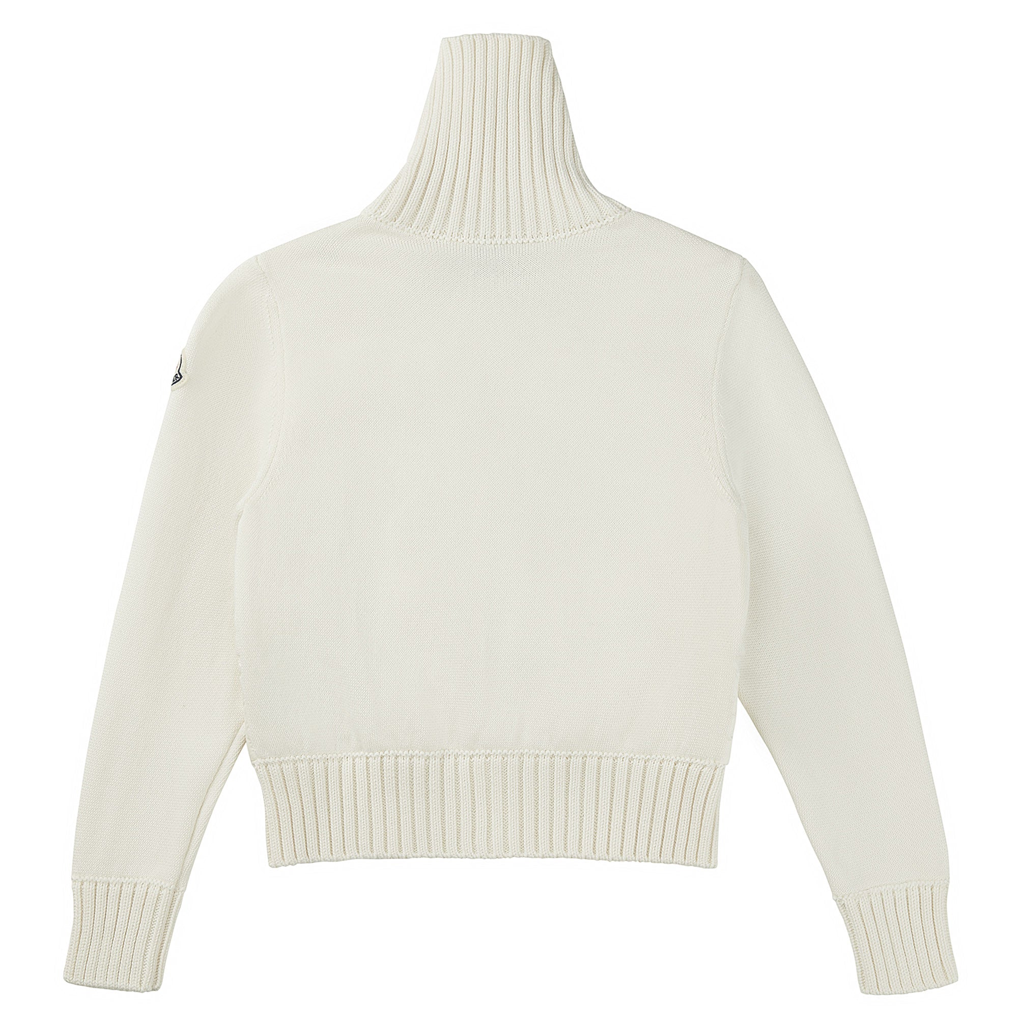Girls White Zip-up Cardigan
