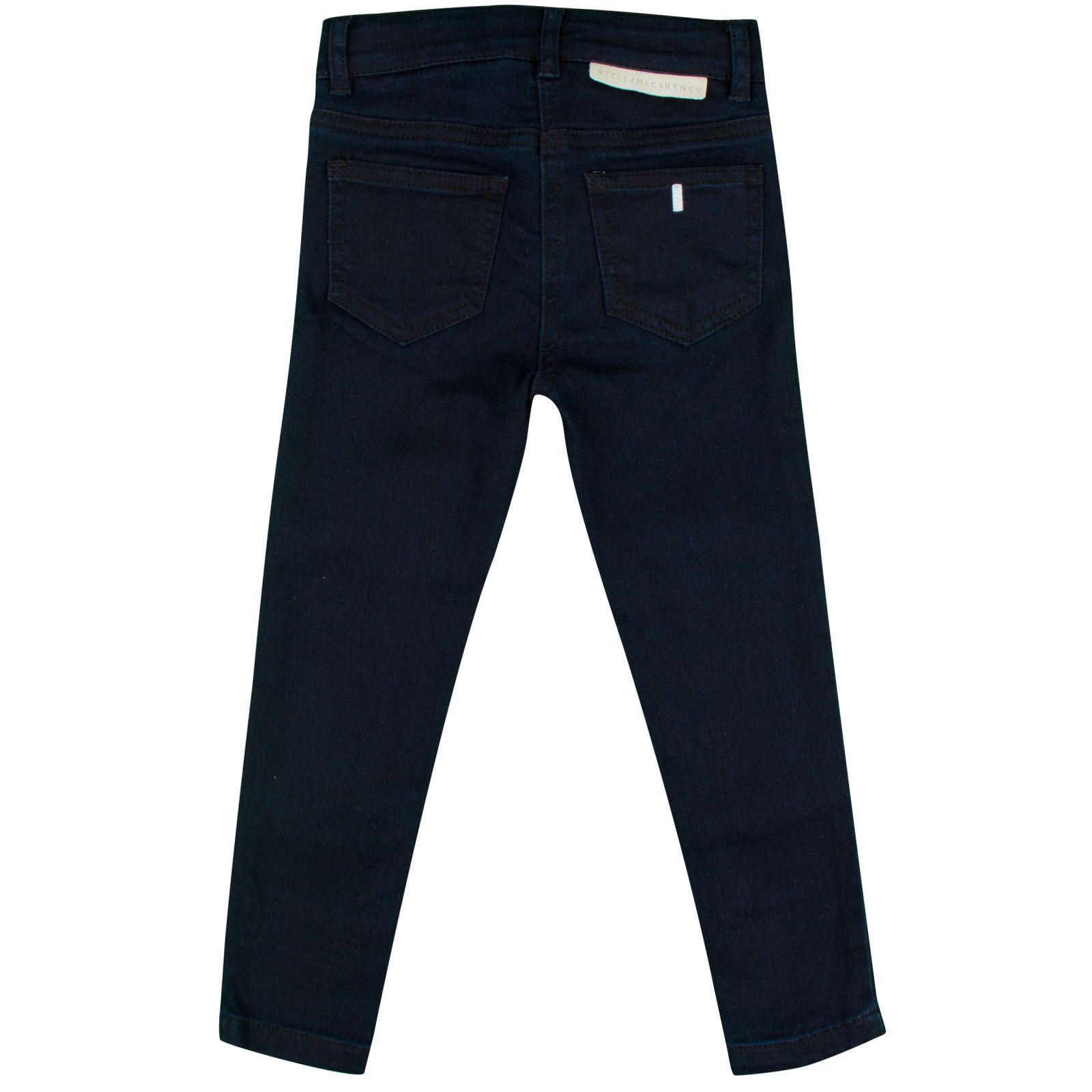 Nina Girls Dark Blue Denim Straight Trousers - CÉMAROSE | Children's Fashion Store - 2