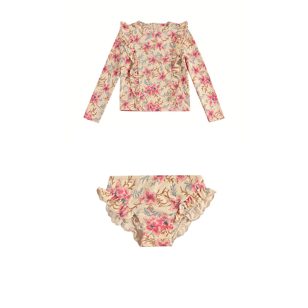 Girls Flowers Swimsuit