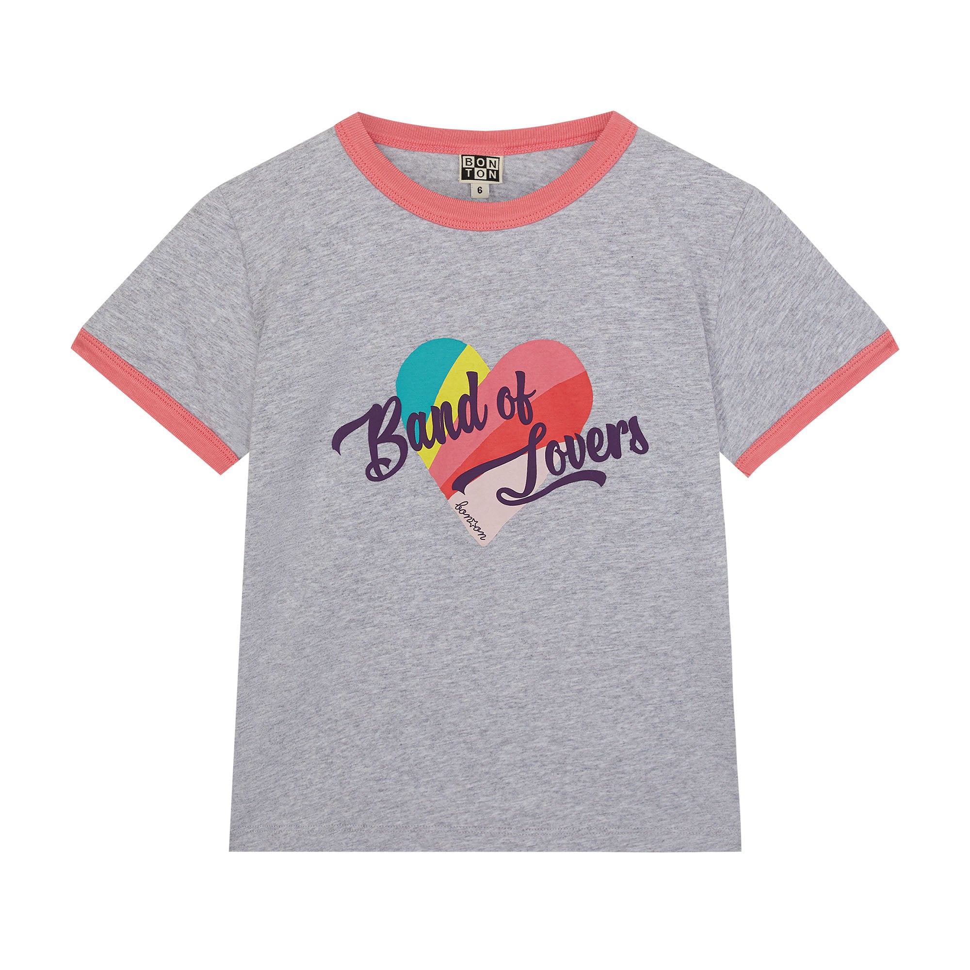 Girls Grey Logo Cotton T-Shirt