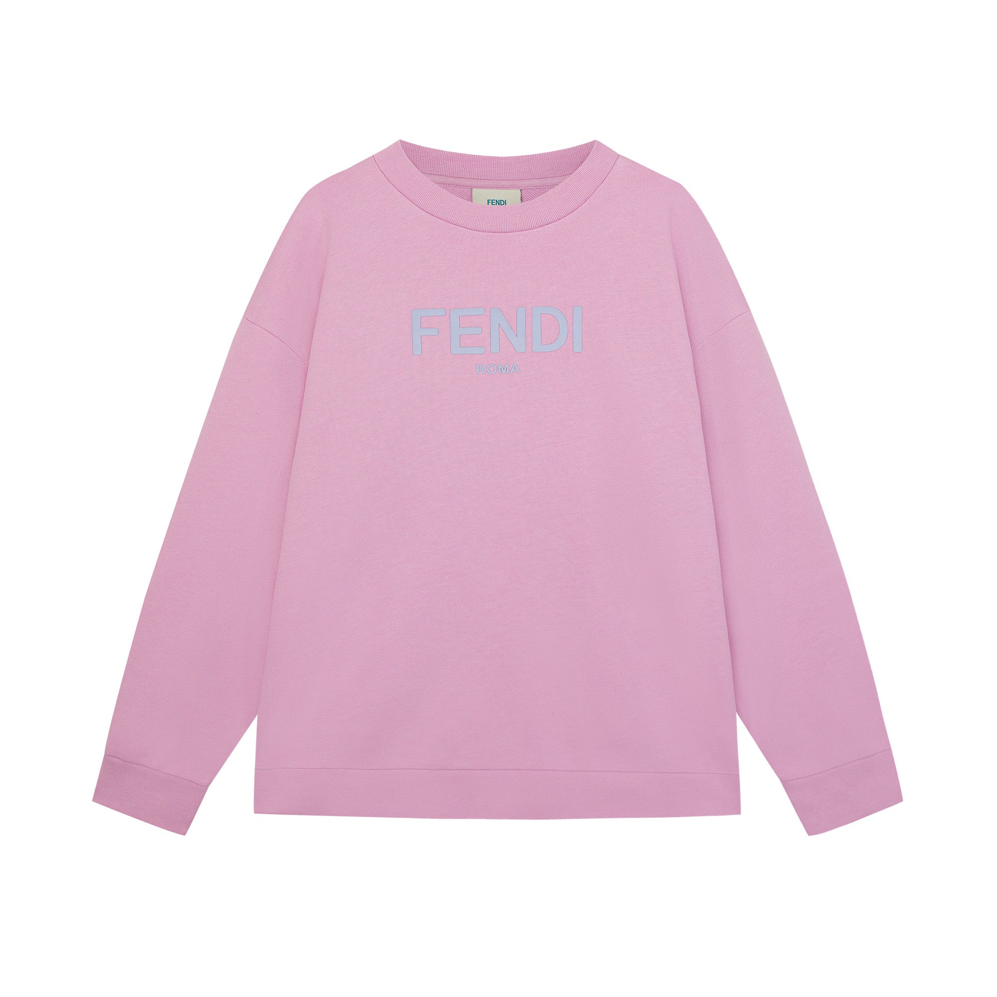 Girls Pink Logo Cotton Sweatshirt