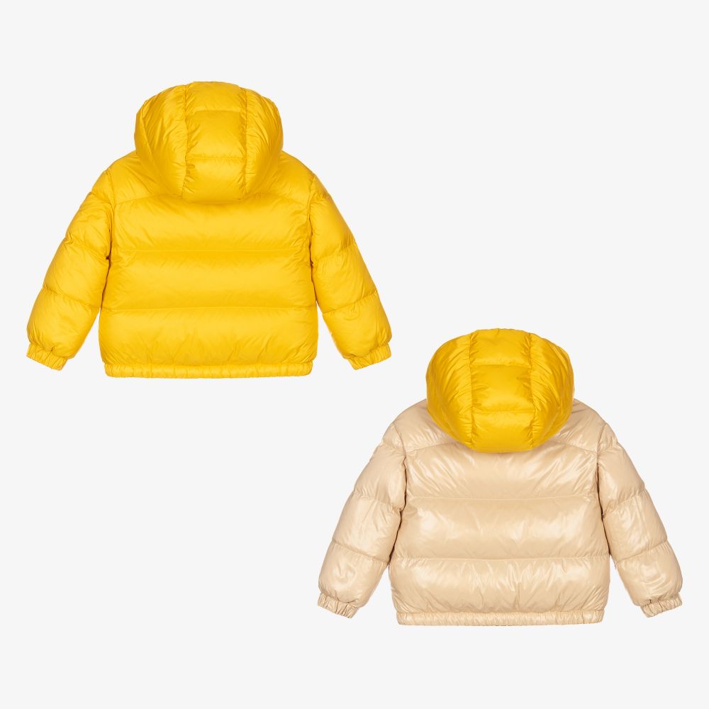 Girls Yellow 'BARDANETTE' Reversible Padded Down Jacket