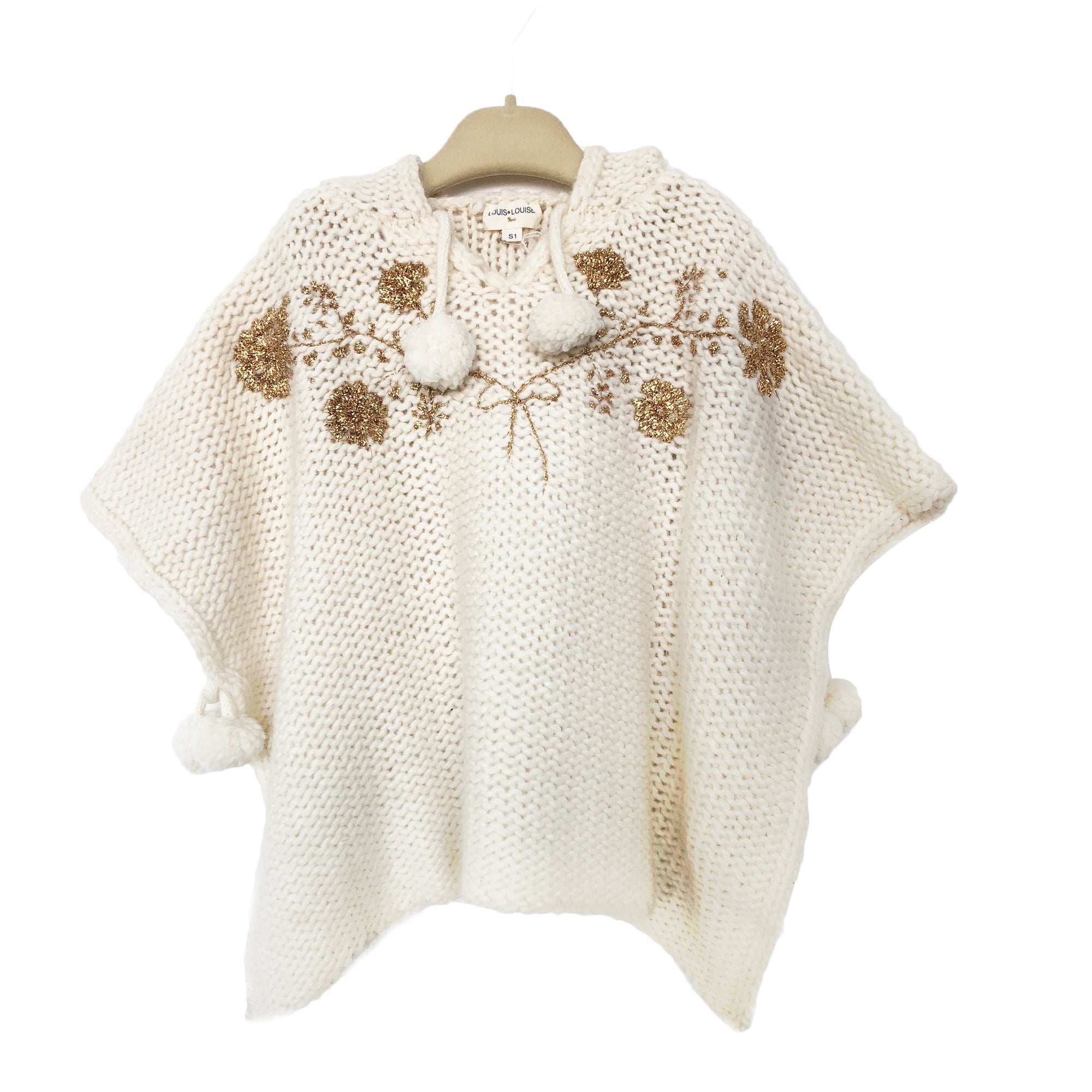 Girls Ceram Wool Knitted Poncho