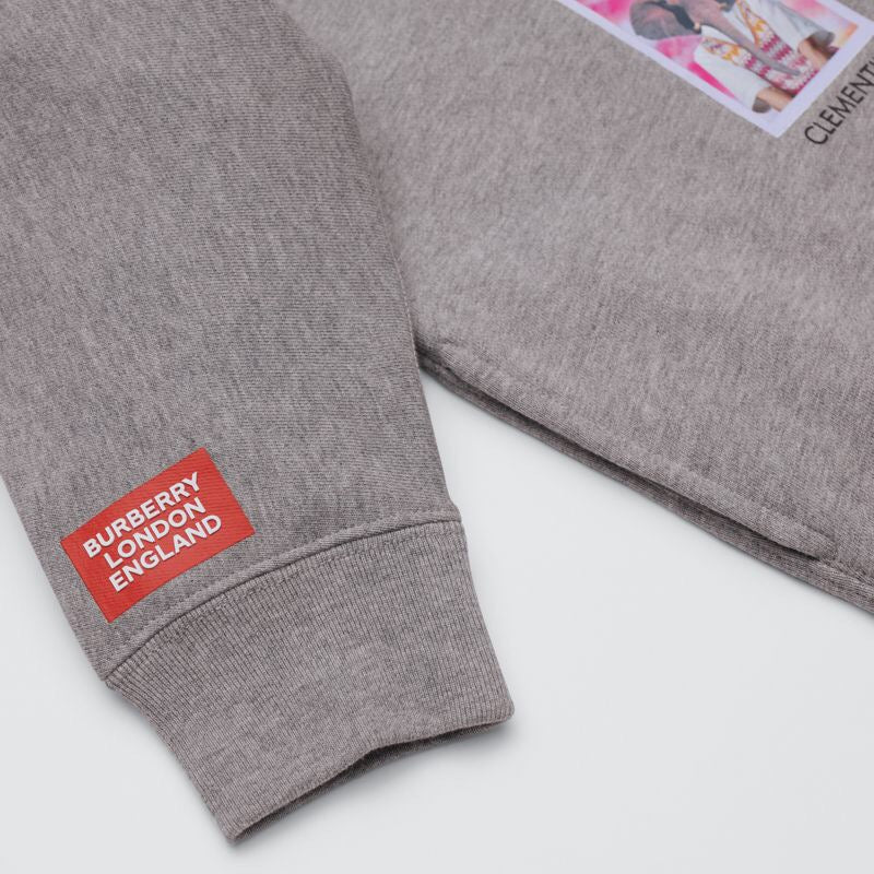 Robe en jersey de coton gris chiné pour filles