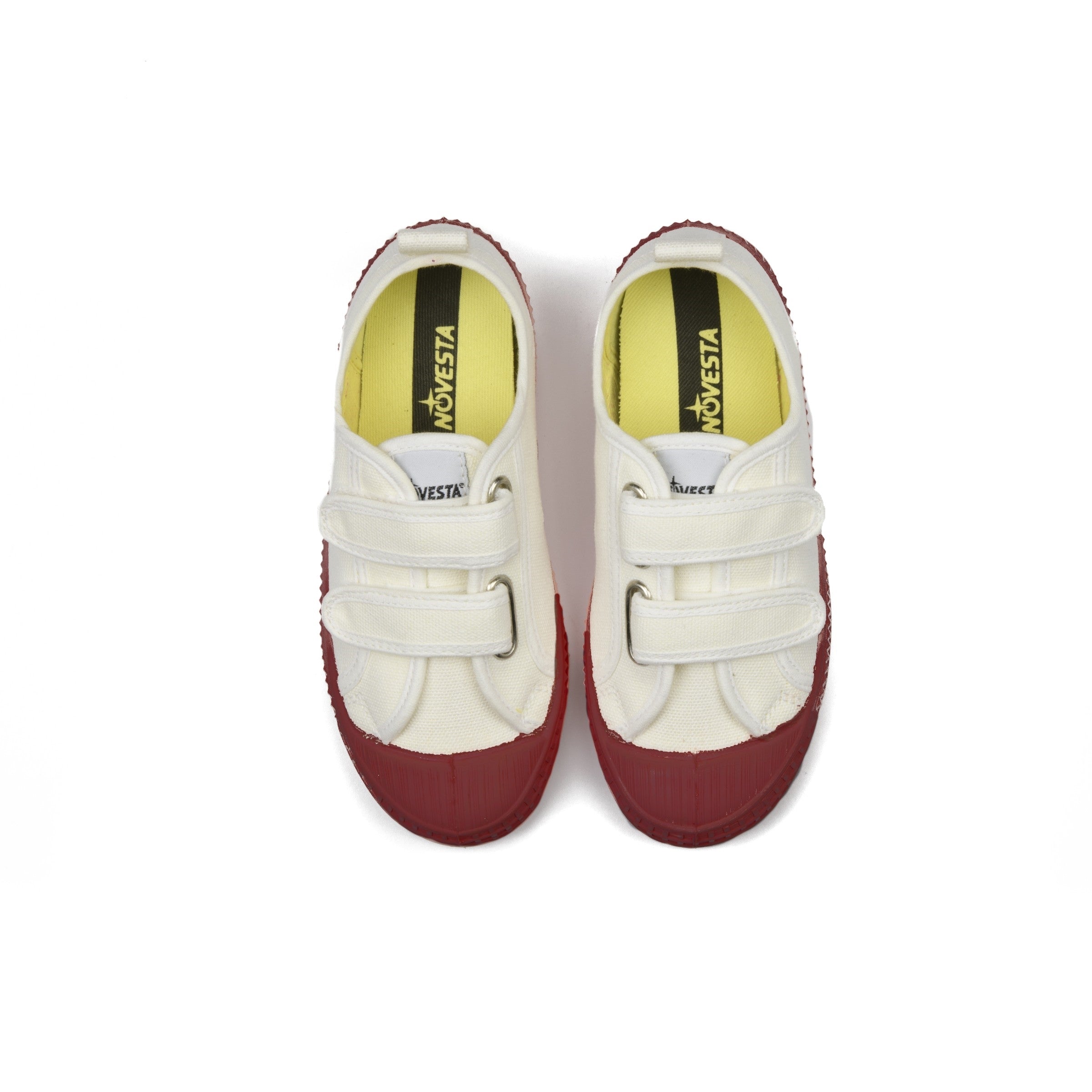 Girls White & Red Velcro Shoes