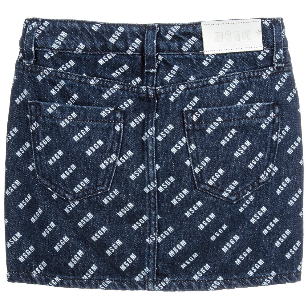 Girls Blue Denim Skirt