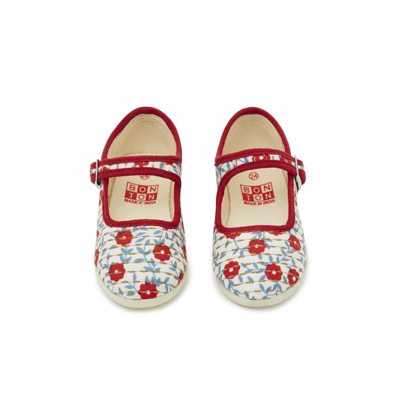 Baby Girls Red Cotton Shoes