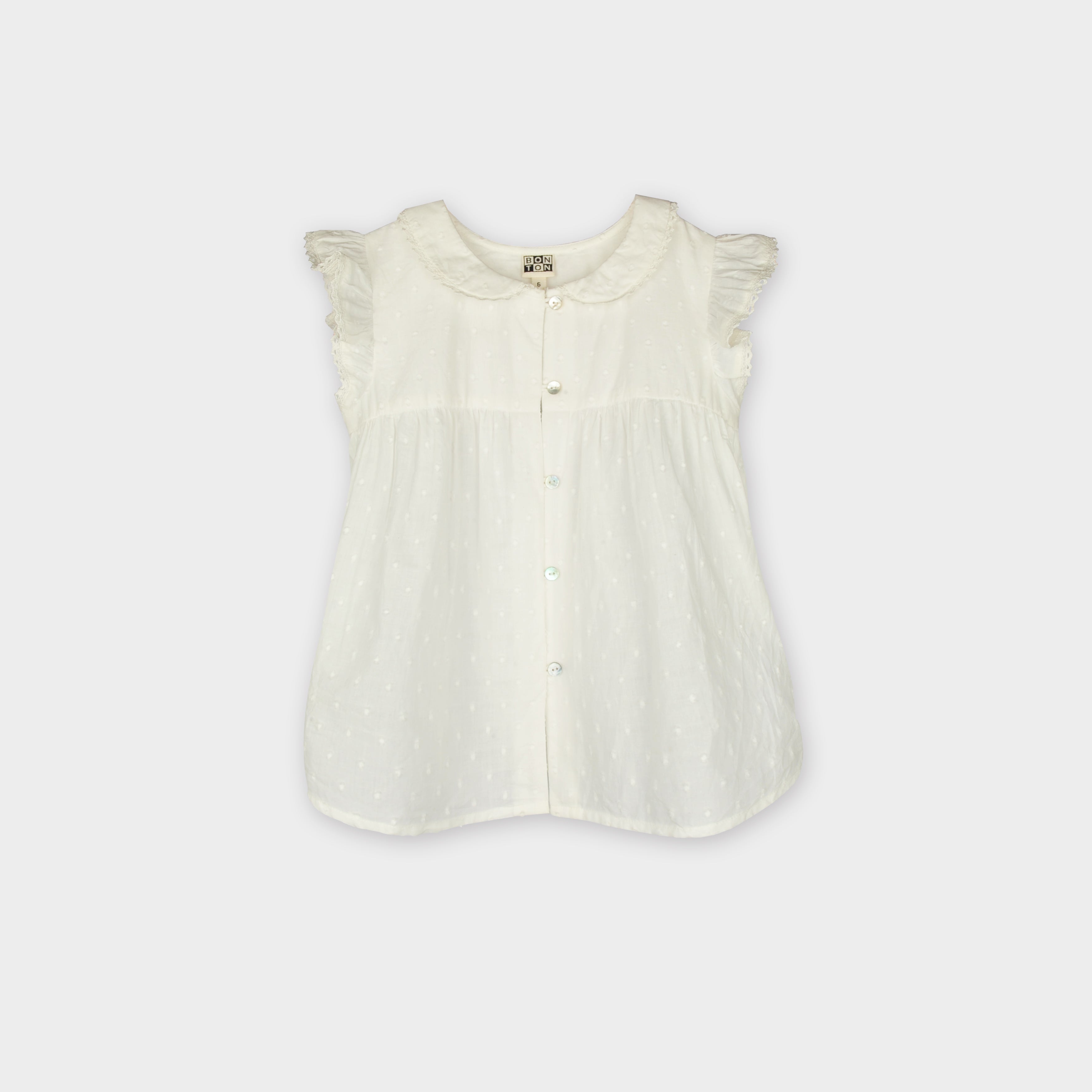 Girls White Cotton Top