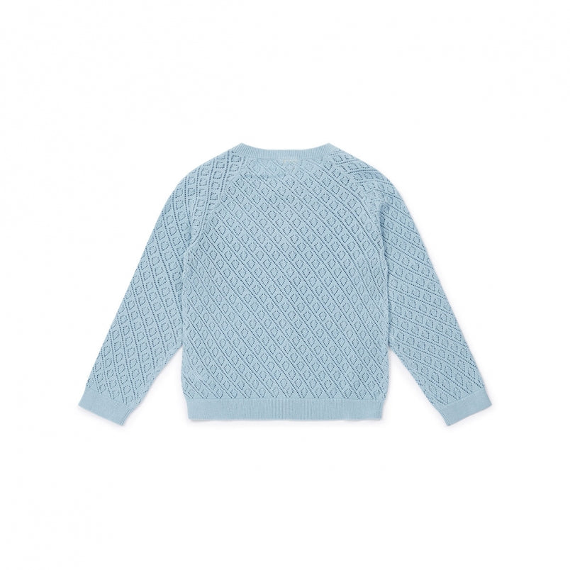 Girls Blue Cotton Cardigan