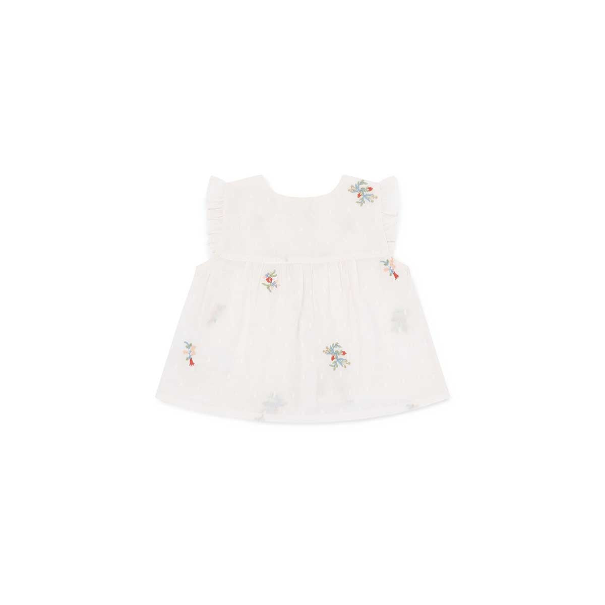 Baby Girls Pink Embroidered Cotton Top