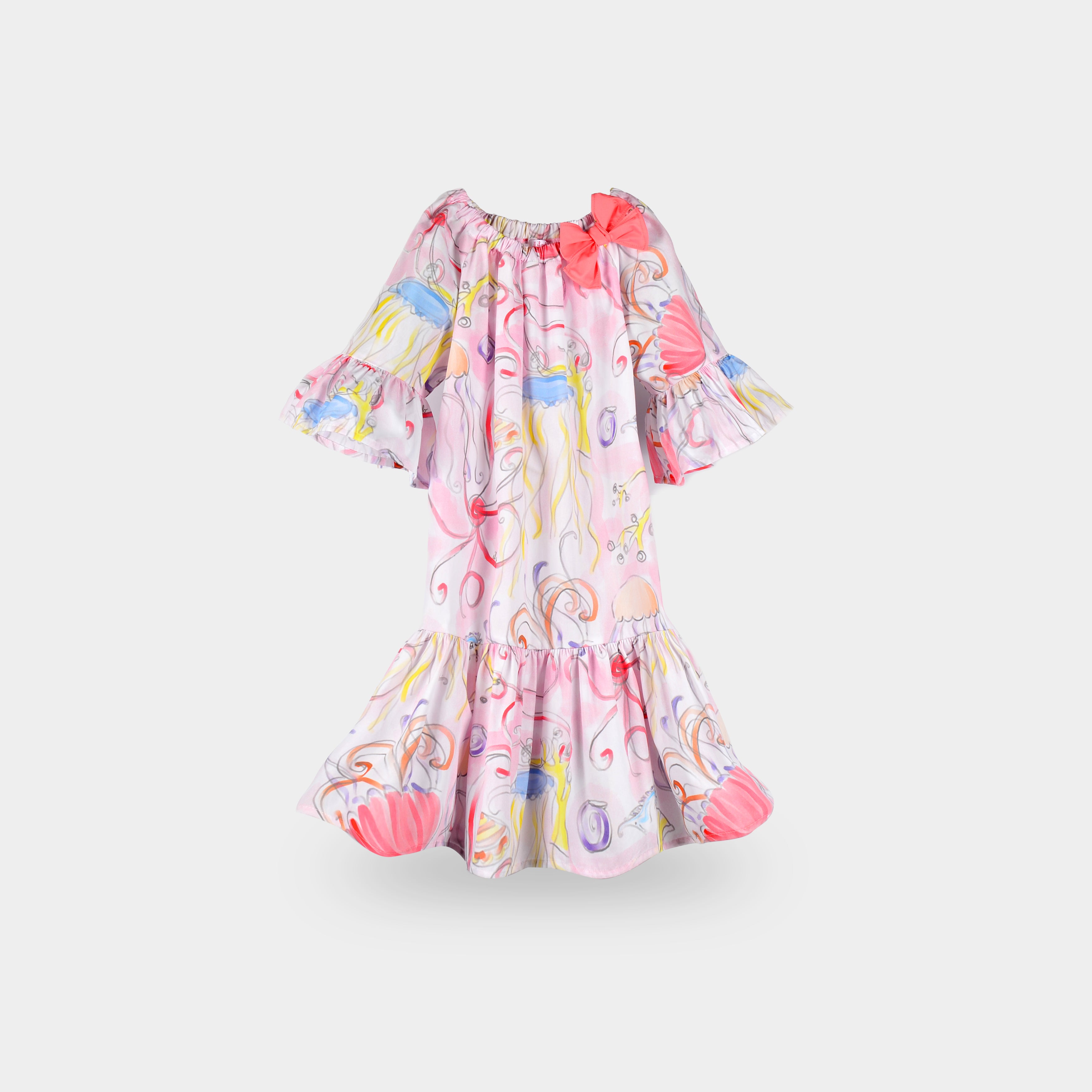 Girls Pearl Pink Cotton Dress
