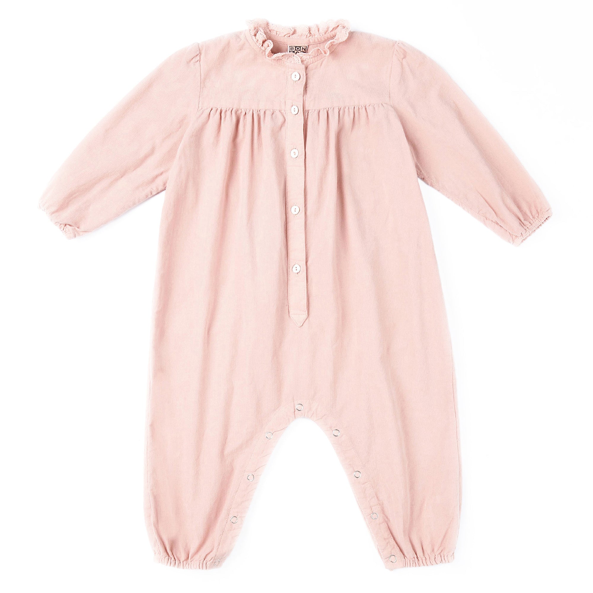 Baby Girls Pink Cotton Babysuit
