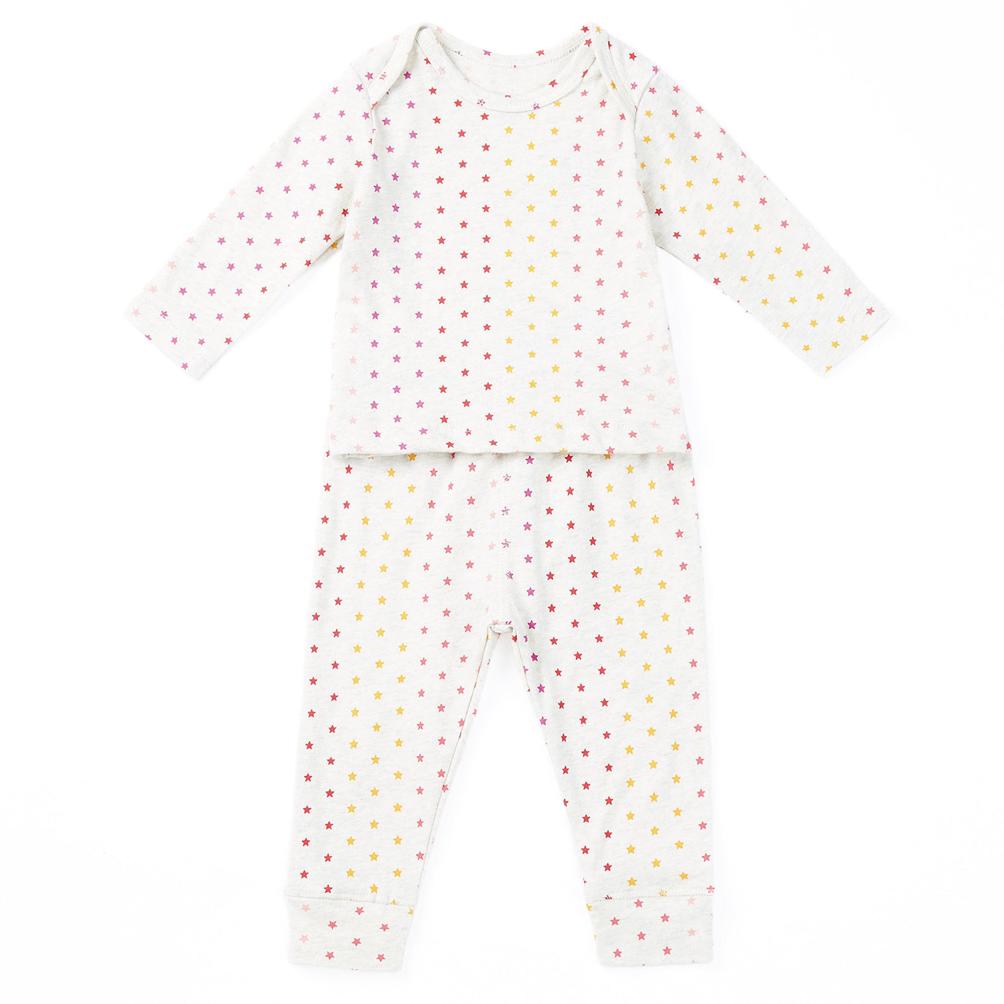 Baby Girls Beige Star Cotton Nightwear Set