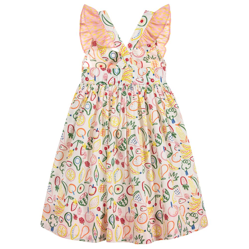 Girls White Fruit Dress