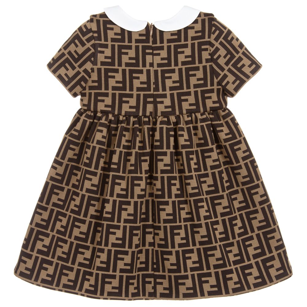 Baby Girls Brown Logo Dress