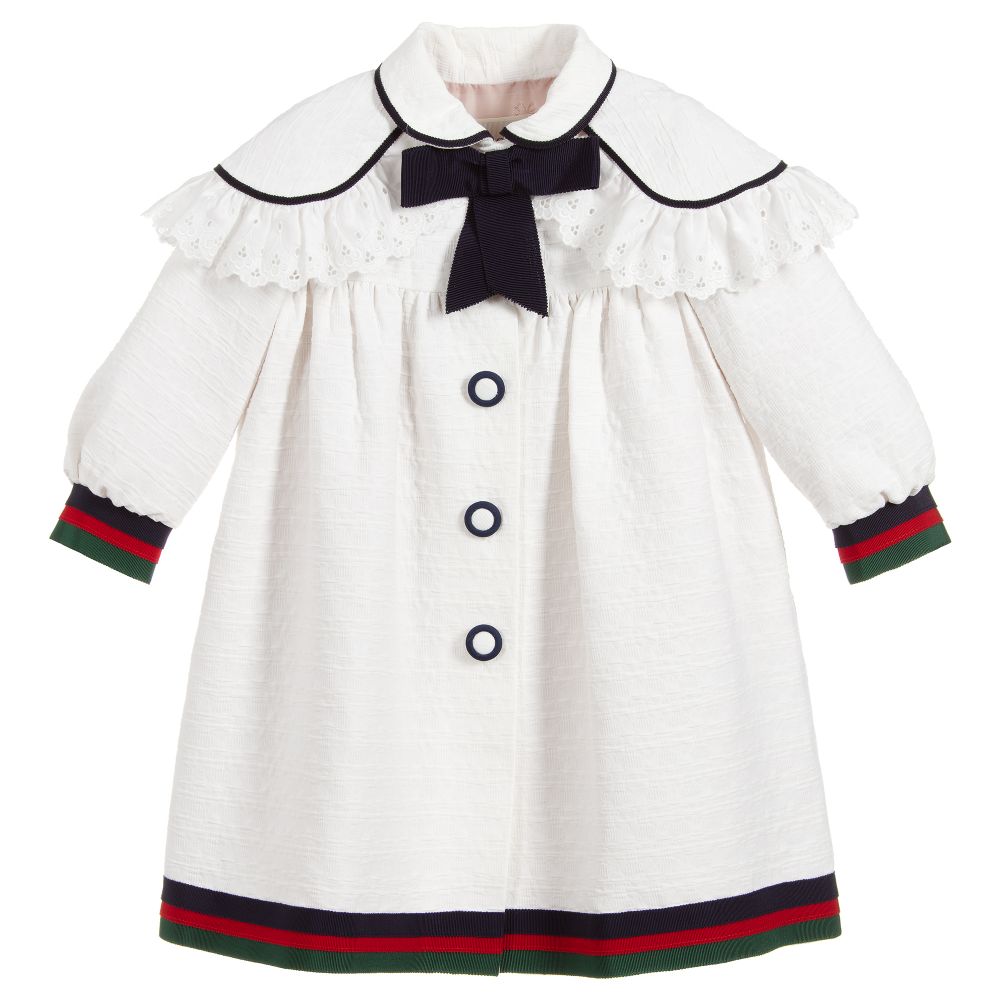 Girls Milk White Coat