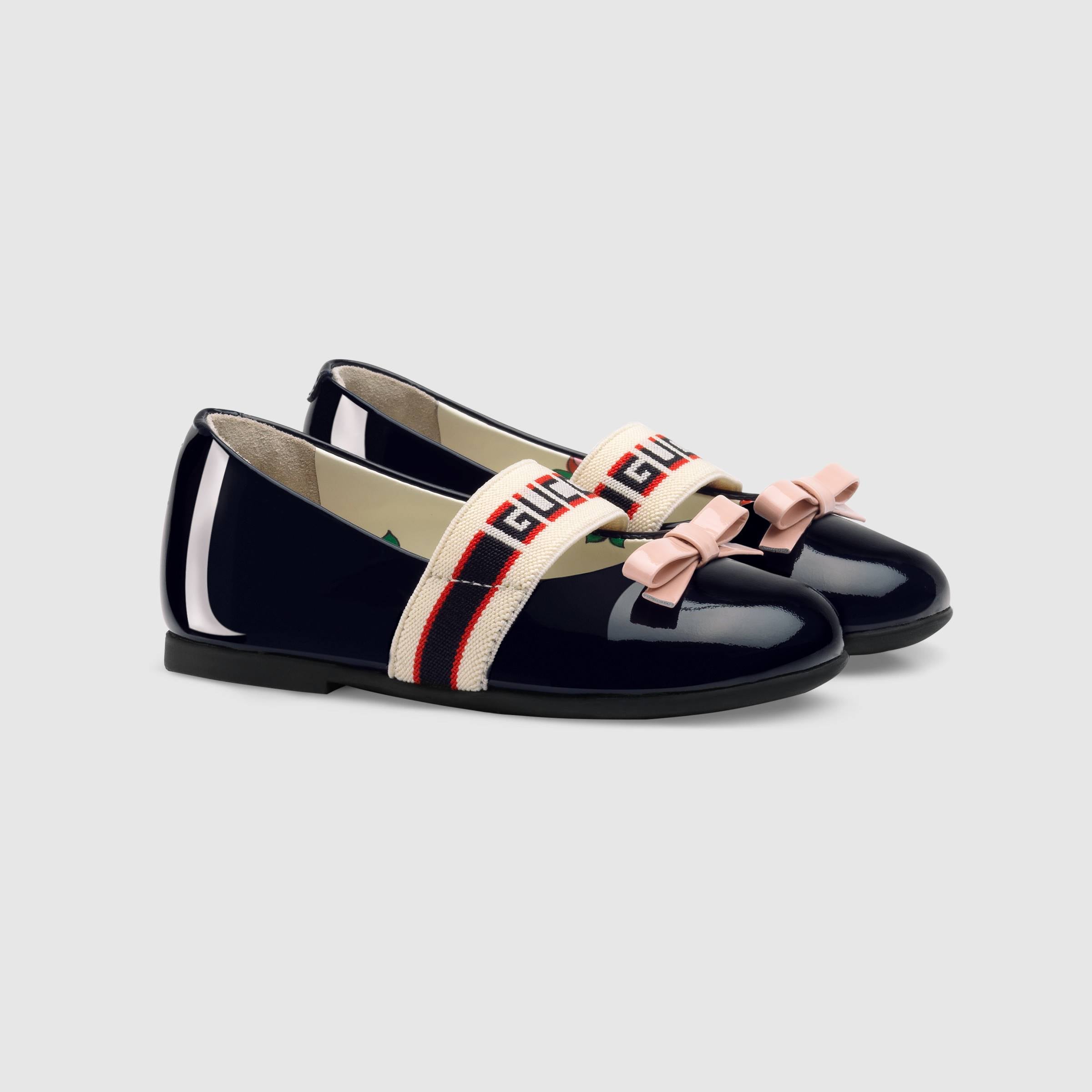 Baby Girls Black Logo Shoes
