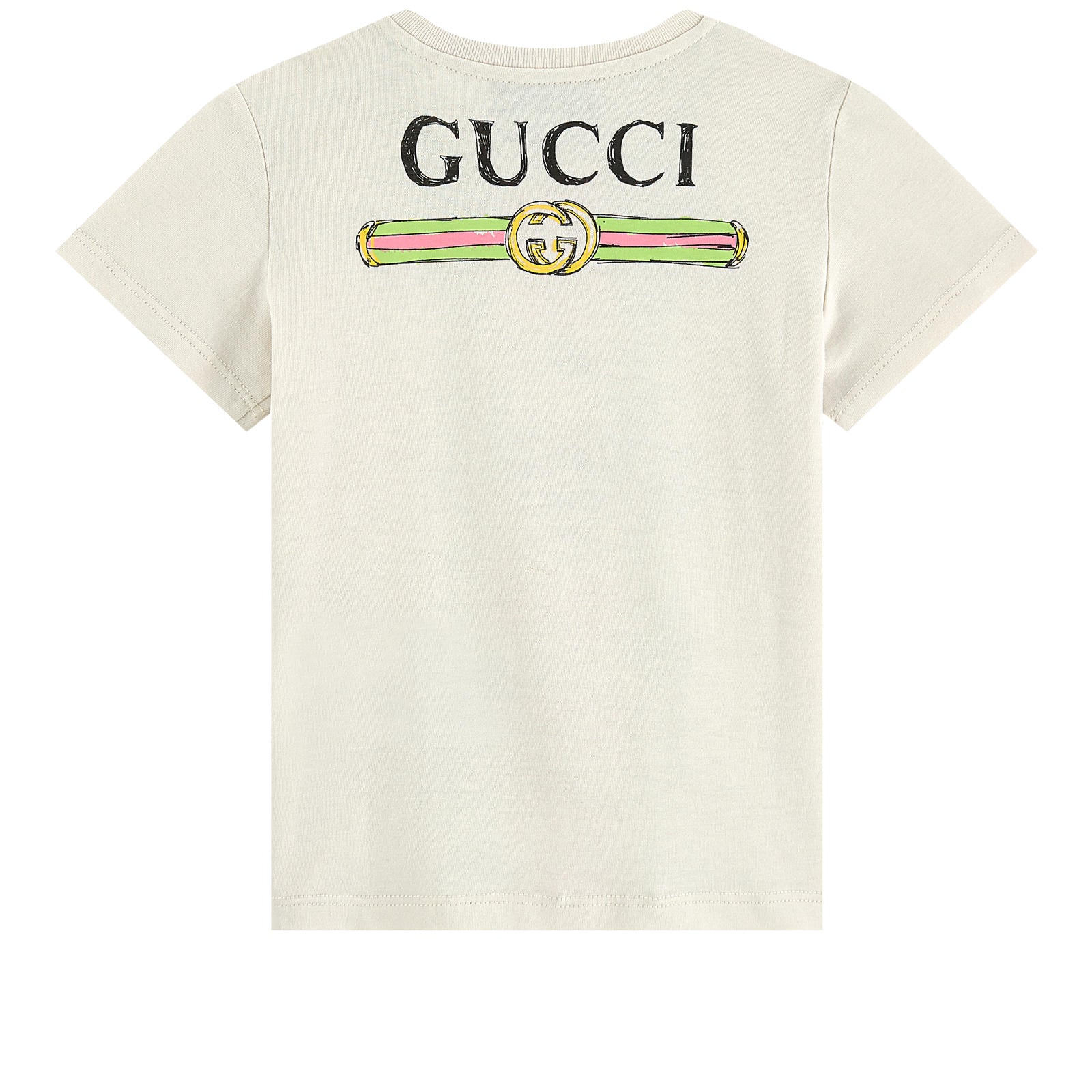Baby Rice White Printed Cotton T-shirt
