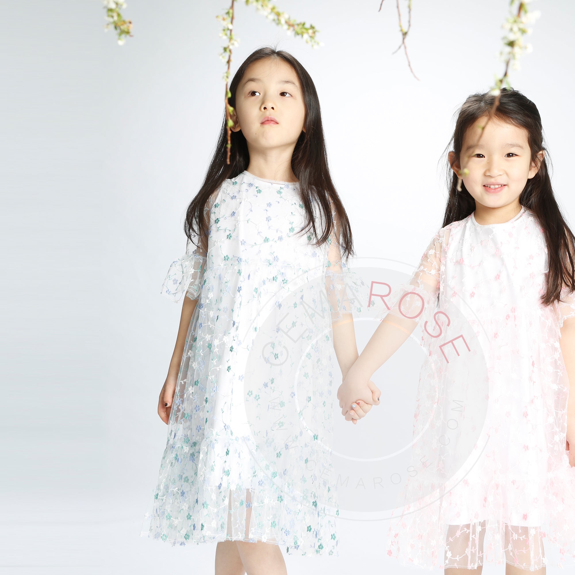 Girls Airforce Blue Cotton Dress