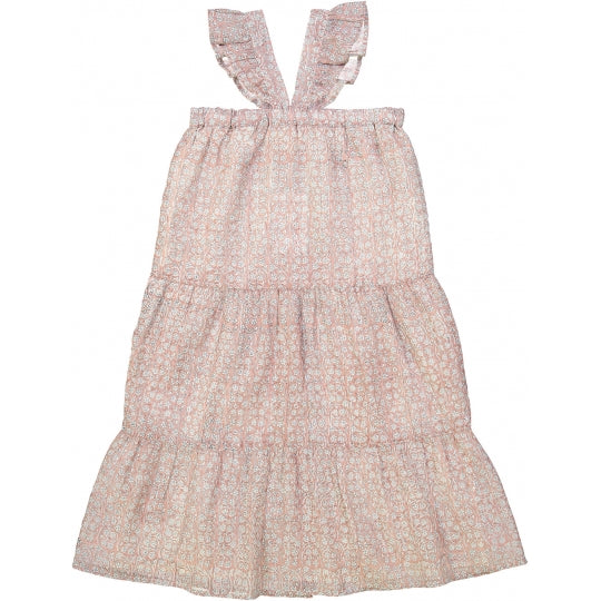 Girls Pink Floral Cotton Dress
