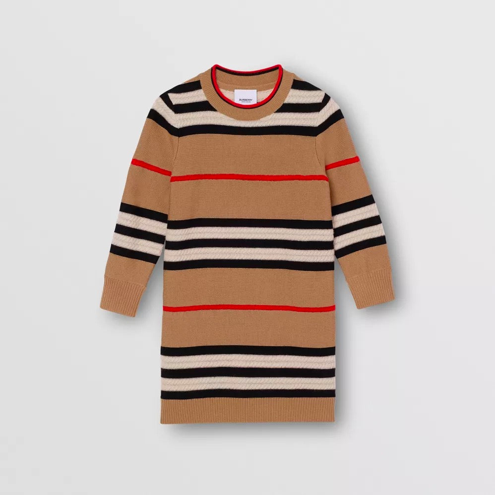 Girls Archive Beige Knit Dress