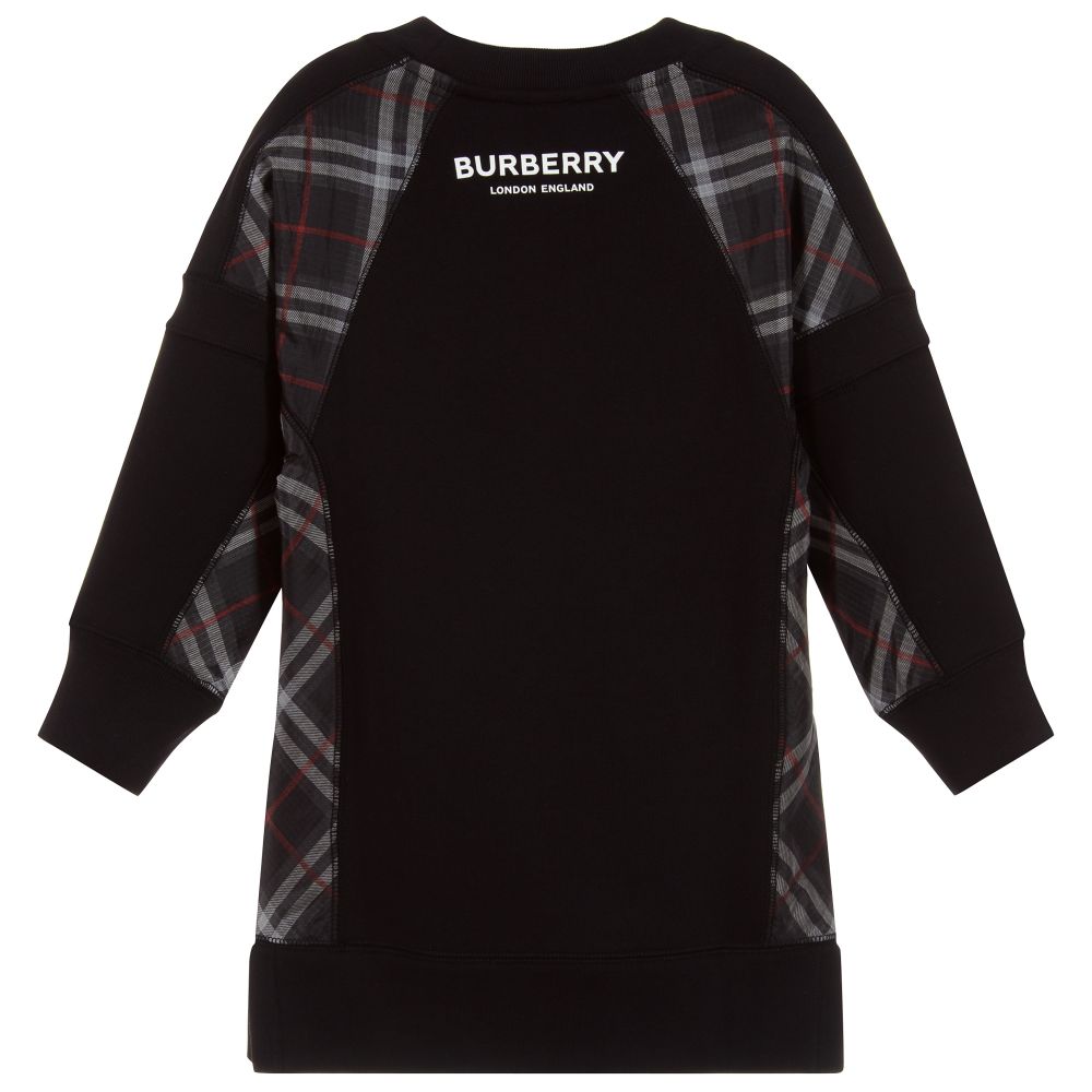 Girls Black Jersy Cotton Dress