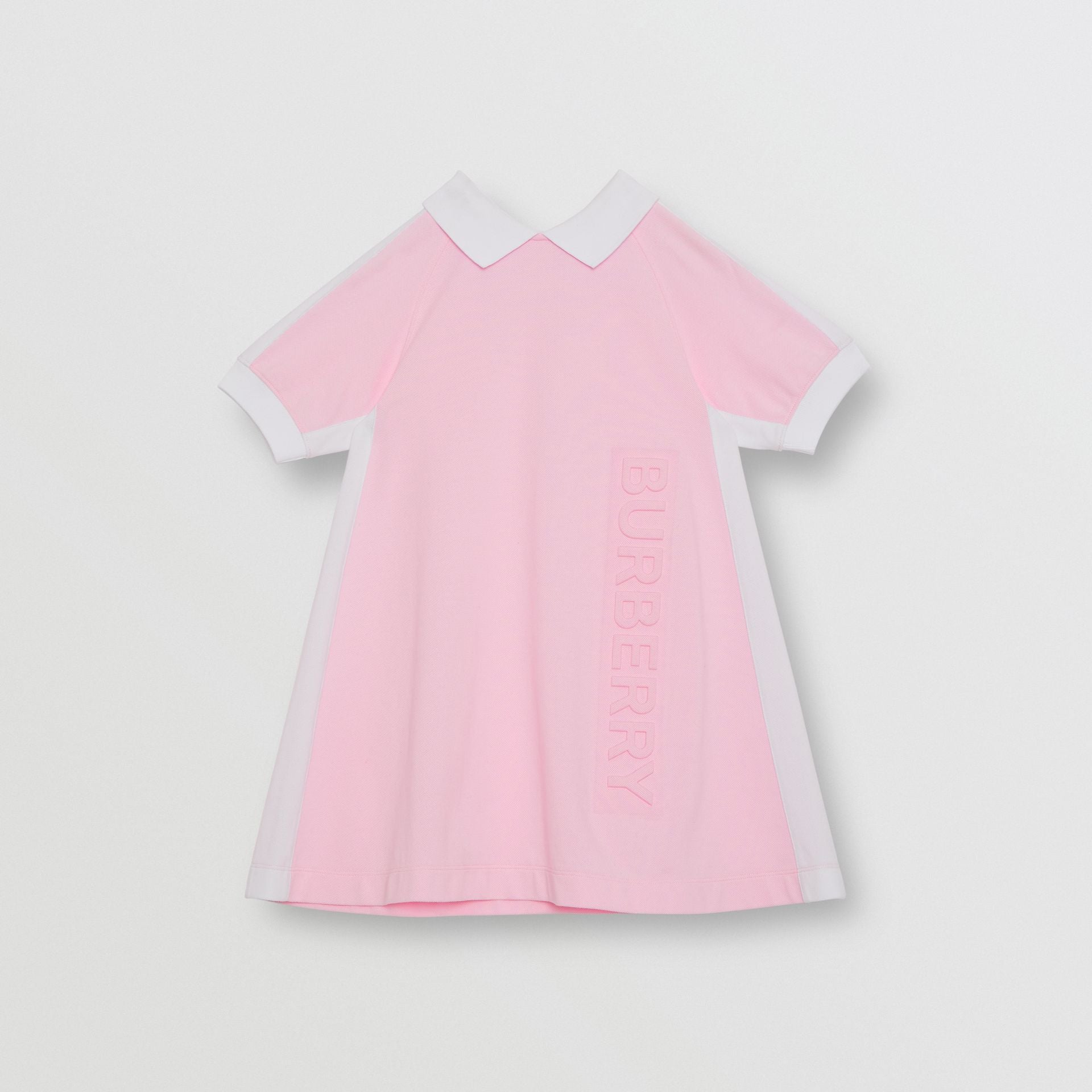 Girls Pink Logo Cotton Dress