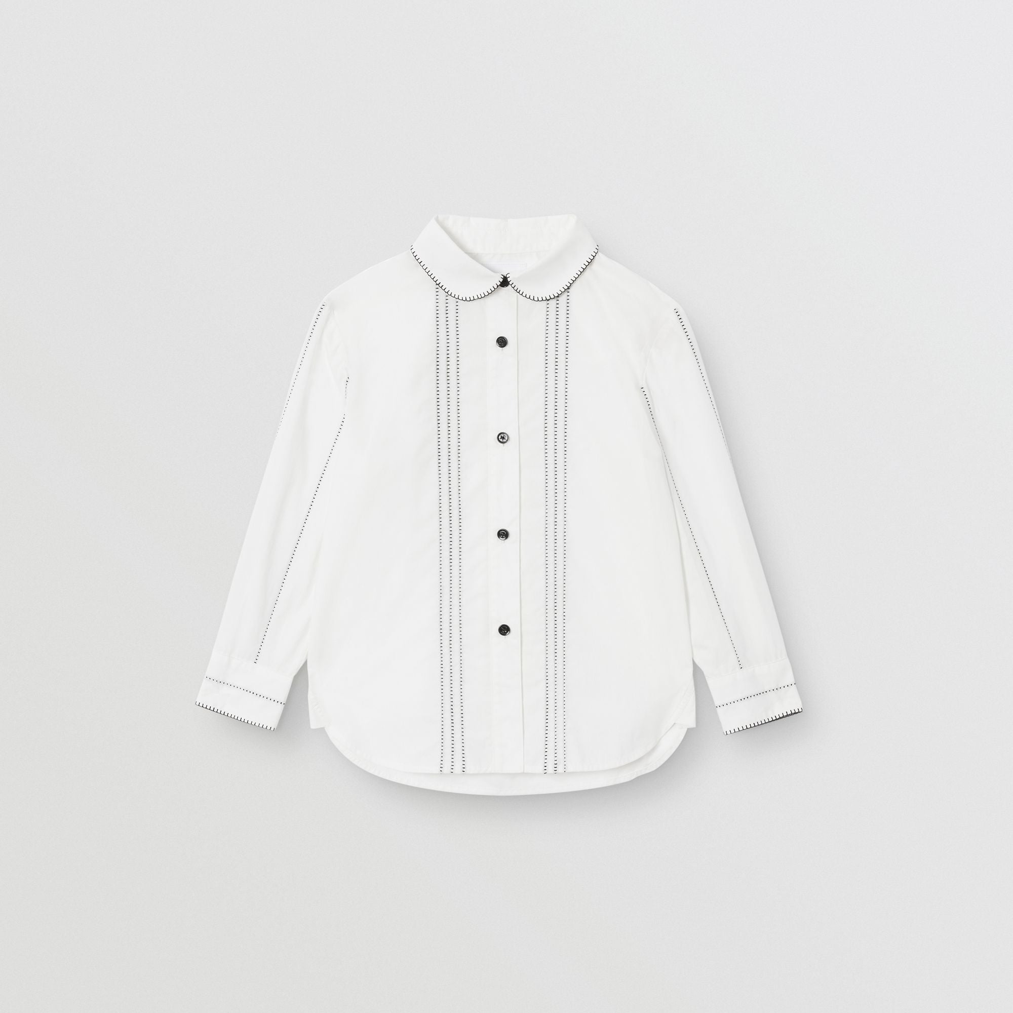 Girls White Cotton Shirt