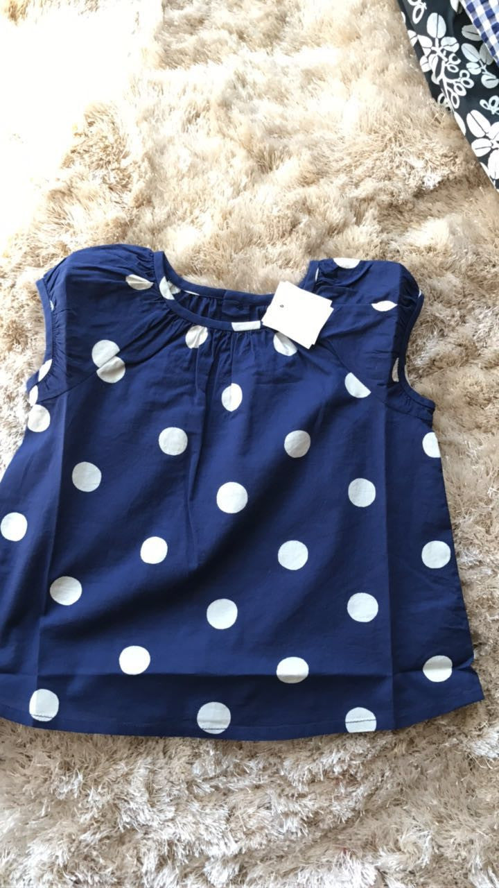 小童深蓝色波点上衣 - CÉMAROSE | Children's Fashion Store