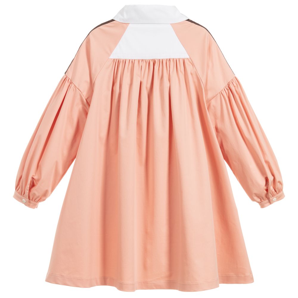 Girls Pink FF Cotton Dress
