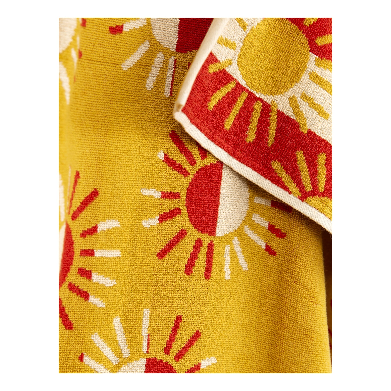 Girls Red Sun Stripe Beach Towel